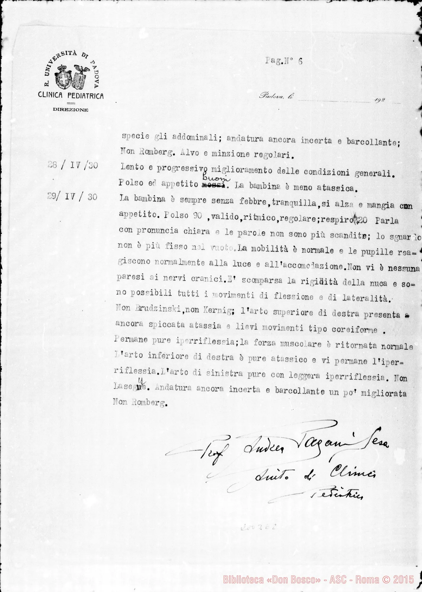 Fotogramma E 2 — Copia della Cartella clinica