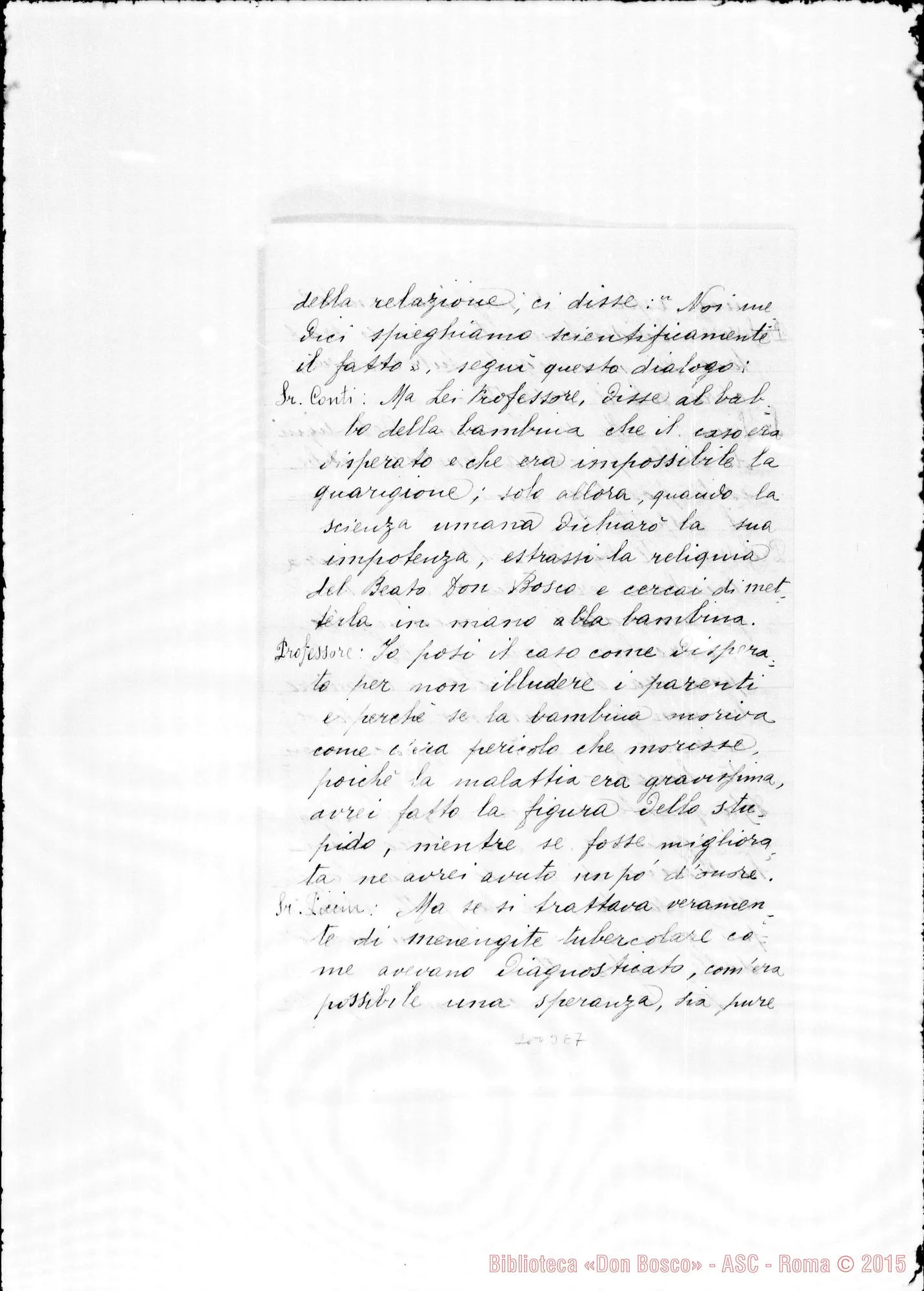 Fotogramma E 7 — Sulla guarigione avvenuta A Padova. Emma Conti E Angela Piccin