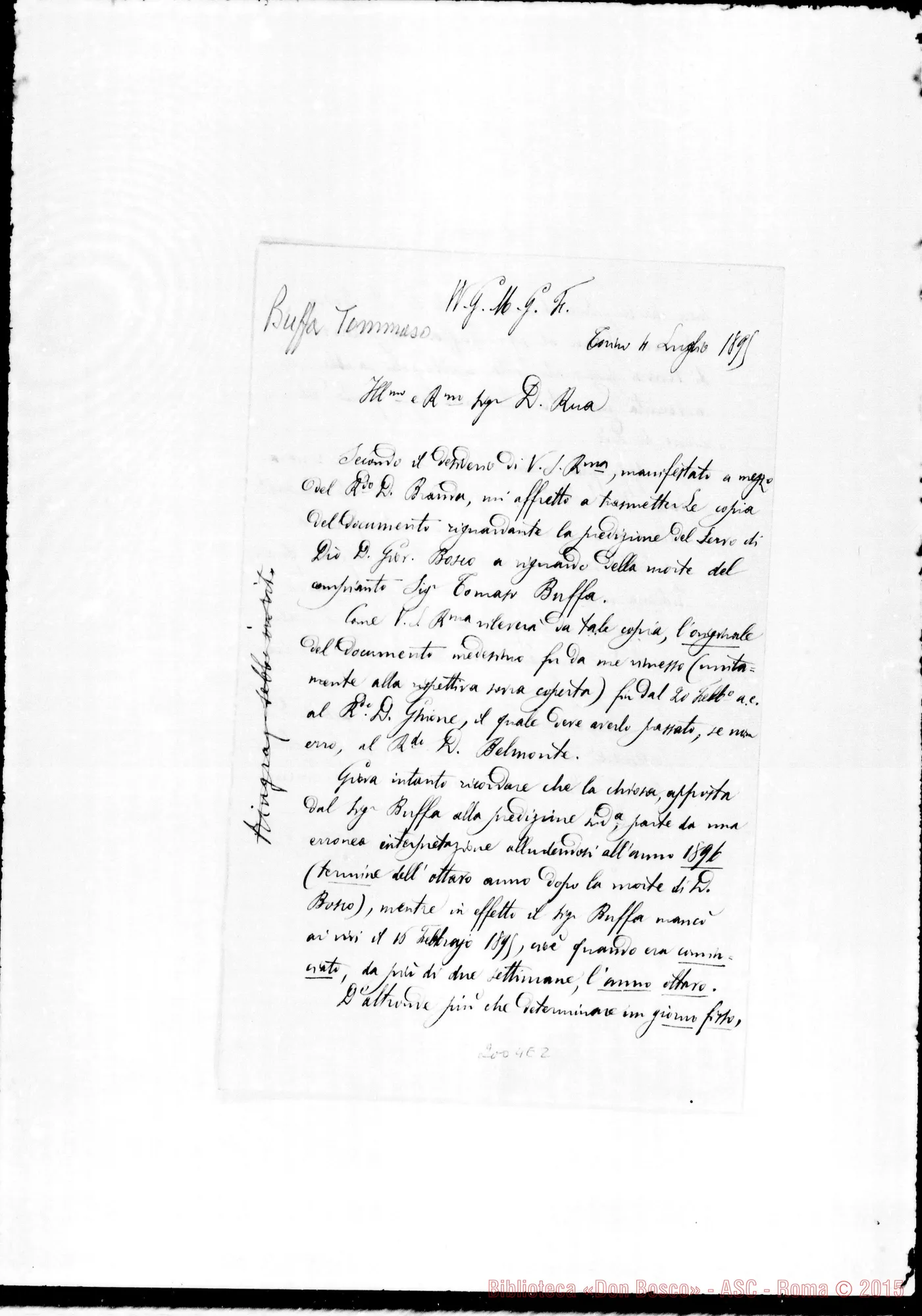 Fotogramma E 2 — Lettera A D. Rua