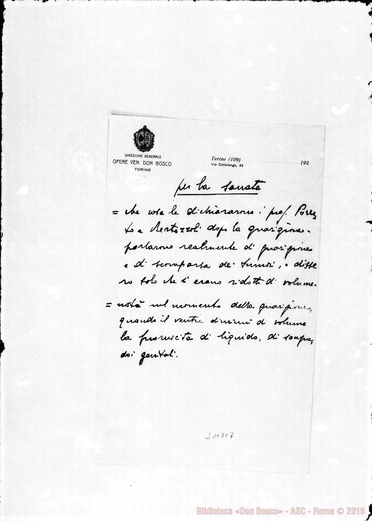 Fotogramma C 7 — Note