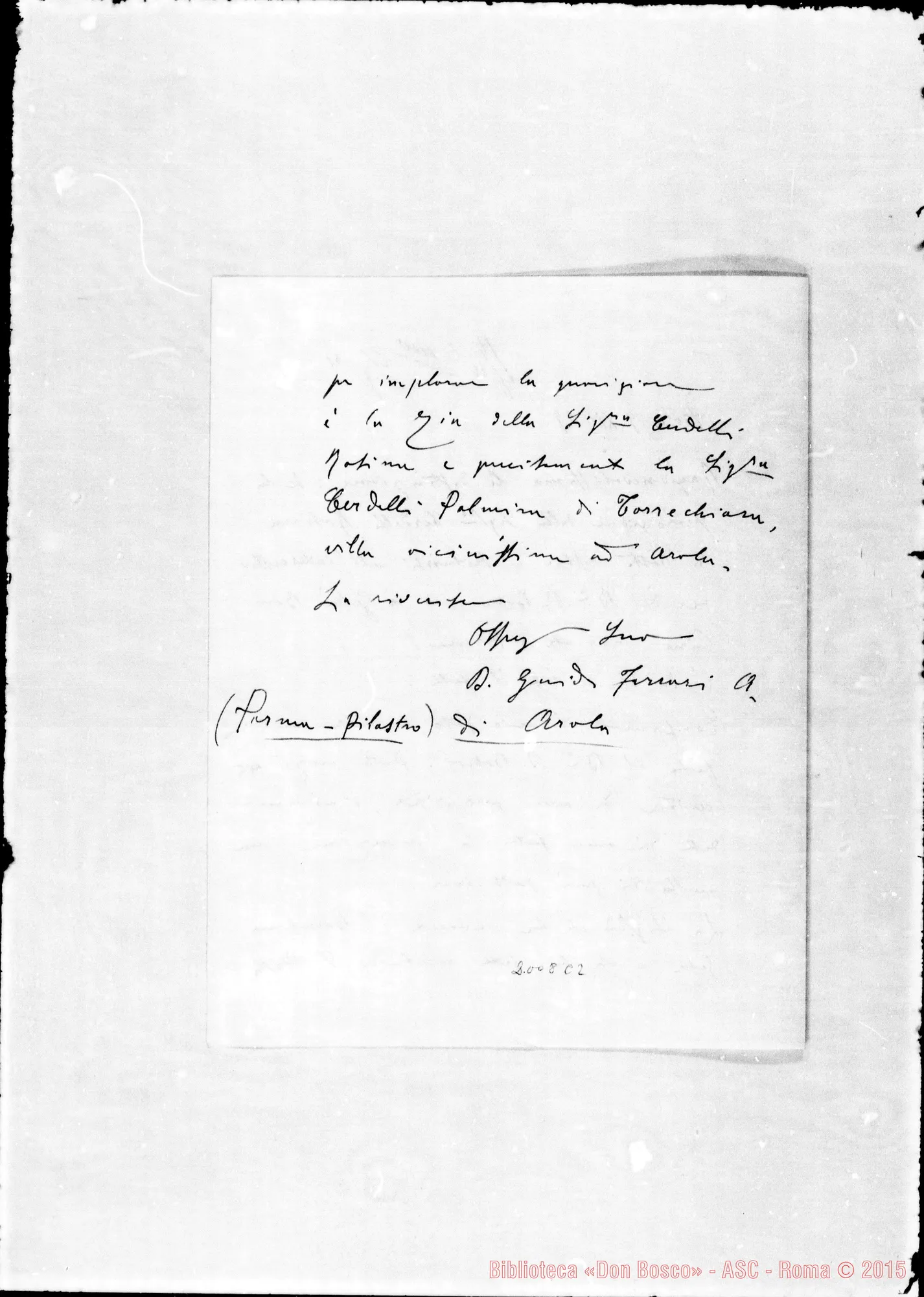 Fotogramma C 2 — Guido Ferrari-Rev.mo Sig.