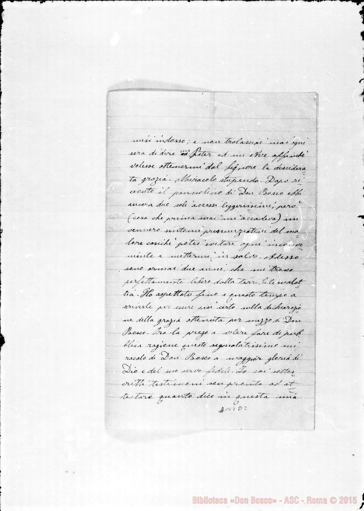 Fotogramma D 2 — Collina Giosuè-D. Rua. Relazione