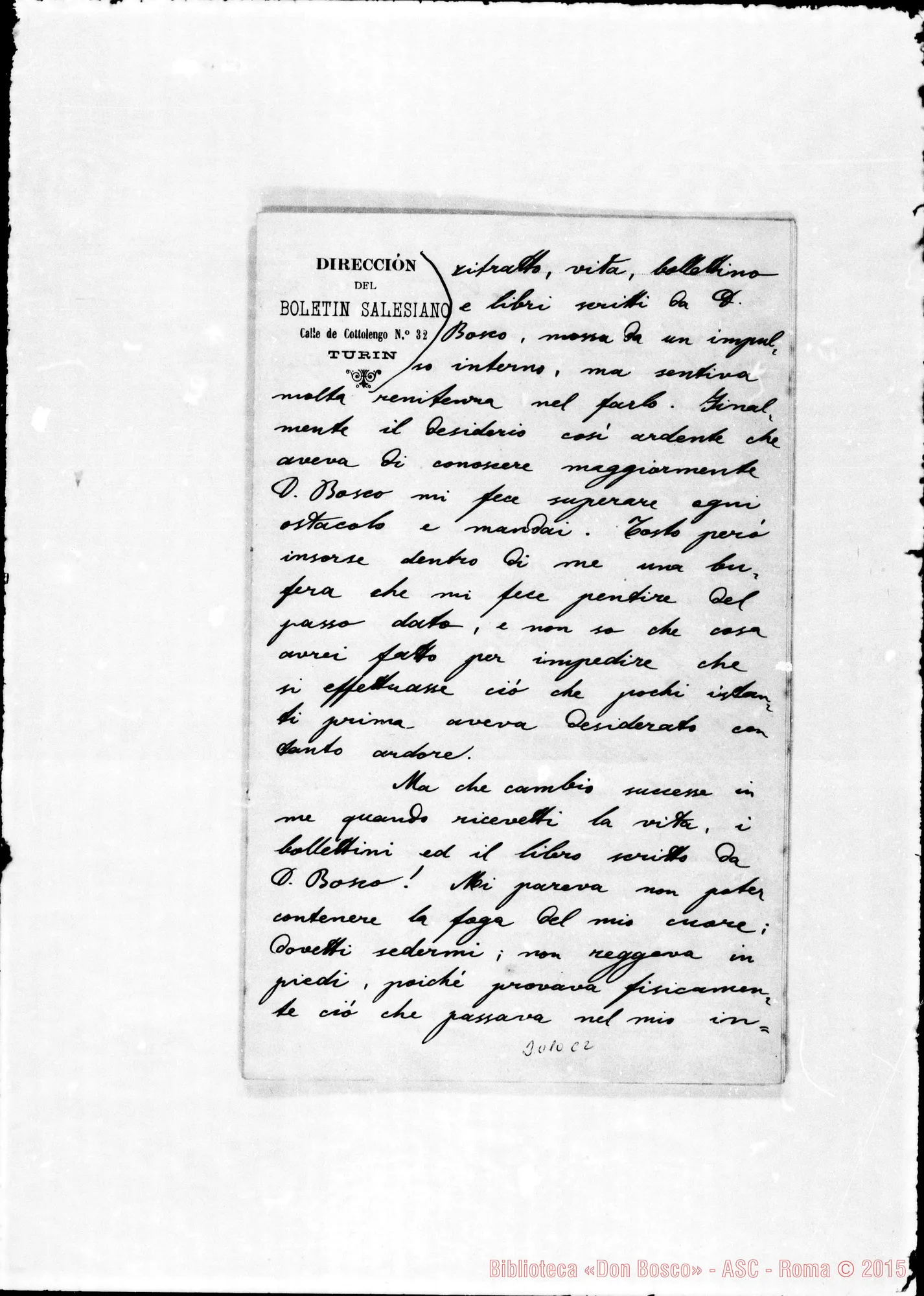 Fotogramma C 2 — Relazione in lingua italiana