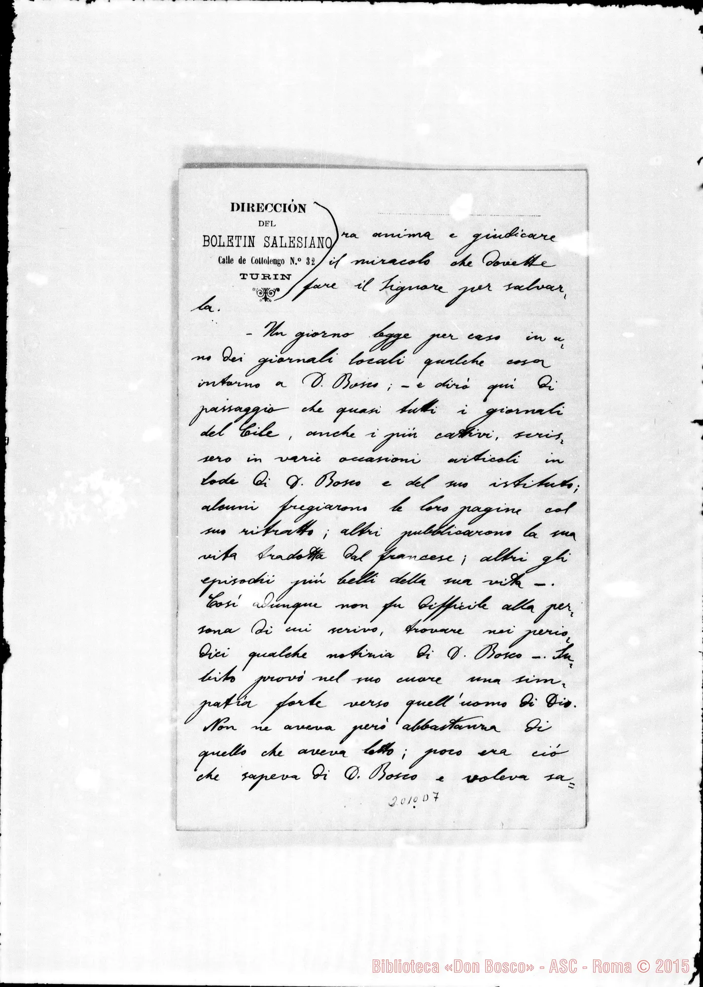 Fotogramma D 7 — Evasio R.-Rev.mo Superiore