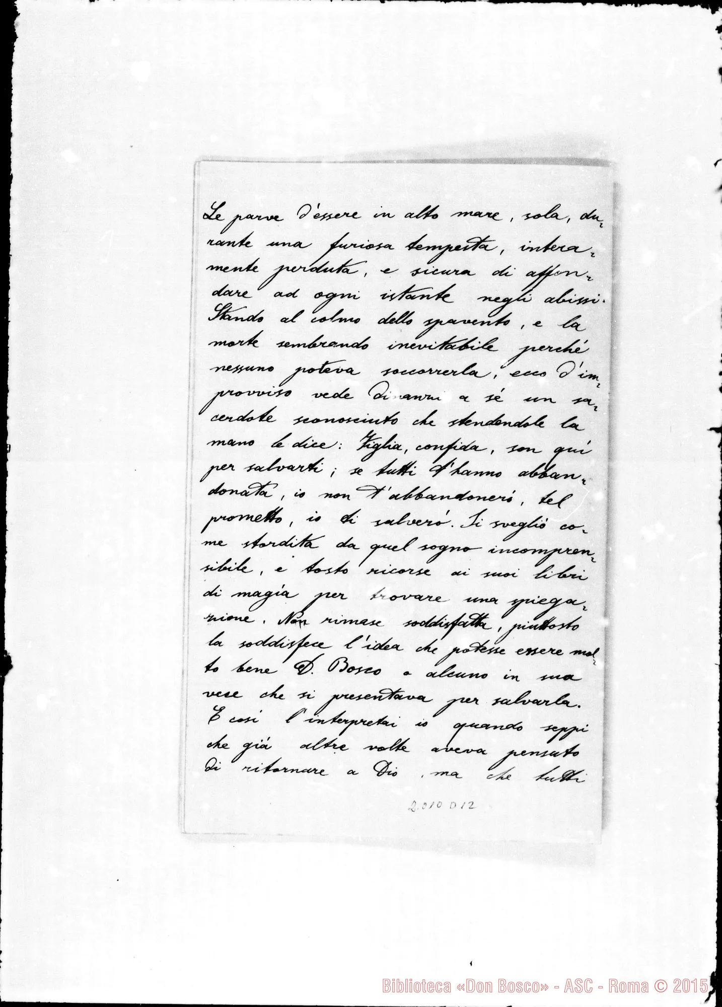 Fotogramma D 12 — Evasio R.-Rev.mo Superiore
