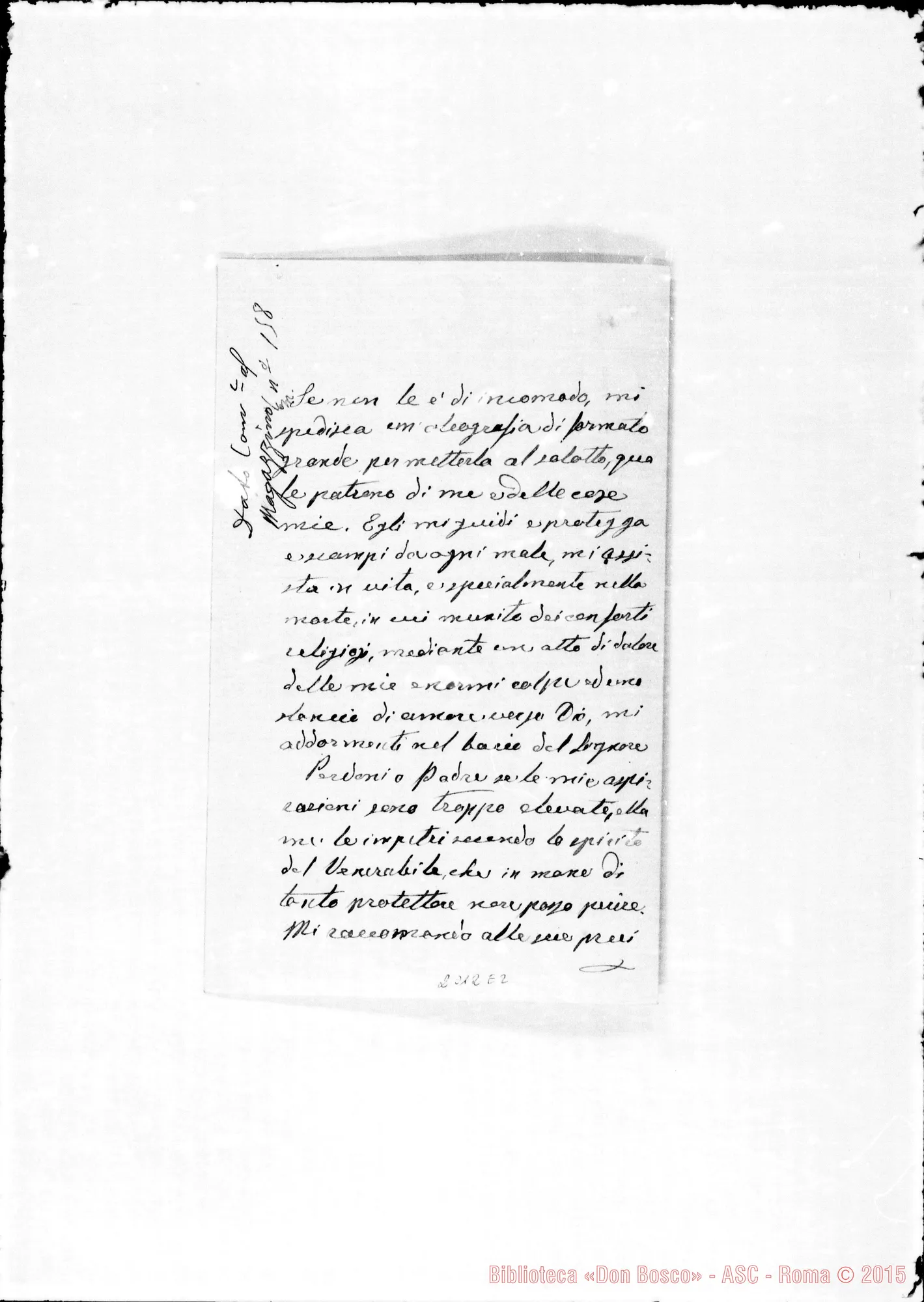 Fotogramma E 2 — De Bonis Demetrio: «Aspetti al 31 gennaio 1913…»