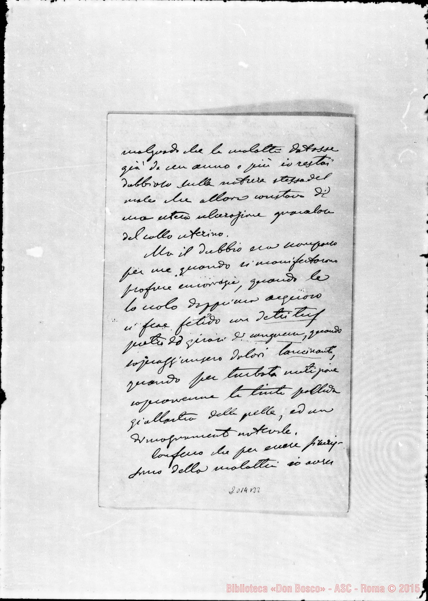 Fotogramma B 2 — Relazione dei Dott. Ramello