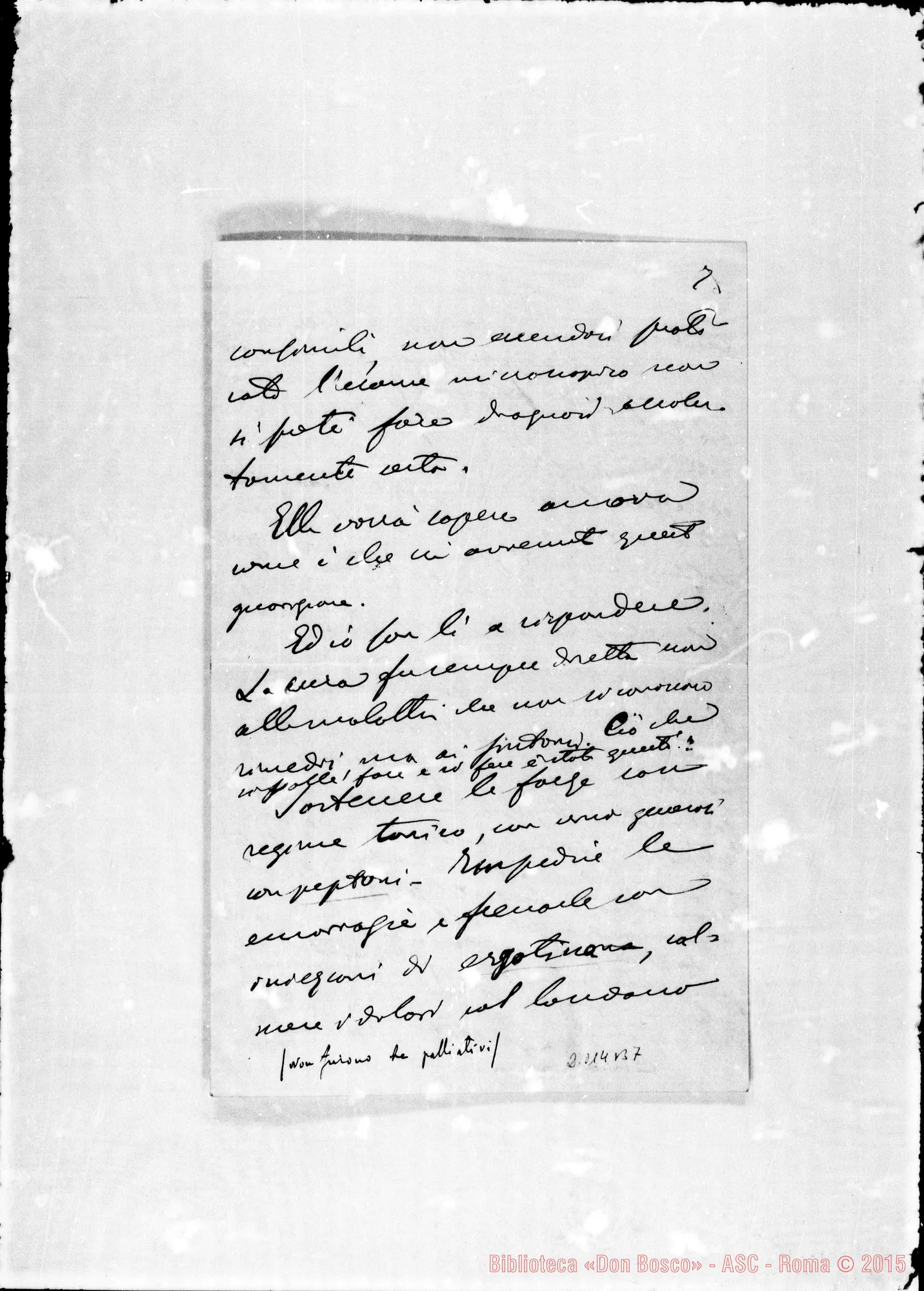 Fotogramma B 7 — Relazione dei Dott. Ramello