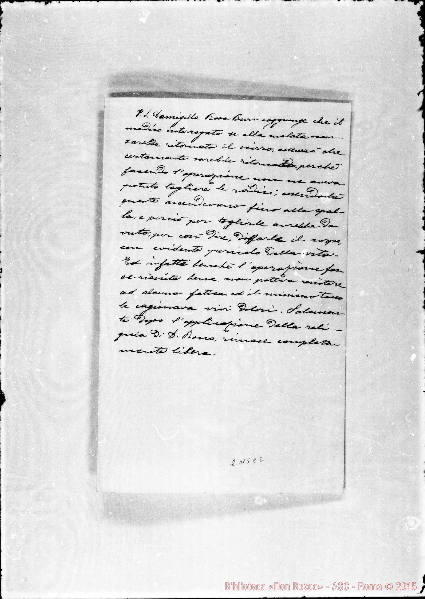 Fotogramma C 2 — Donadio Virginia: «La sottoscritta, per debito di riconoscenza…»