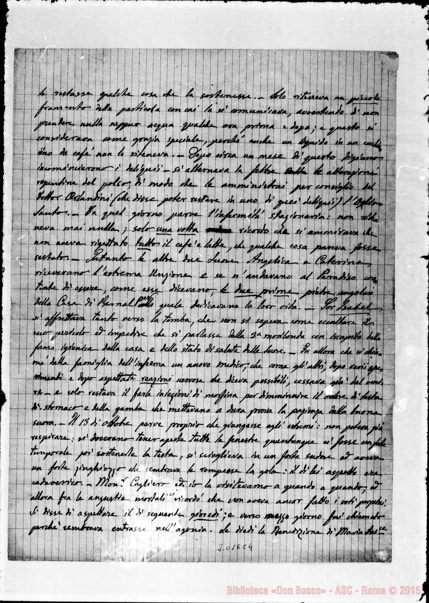 Fotogramma C 4 — Esponda Elisabetta: Lettera di D. Vespignani A D. Rua: Relazione