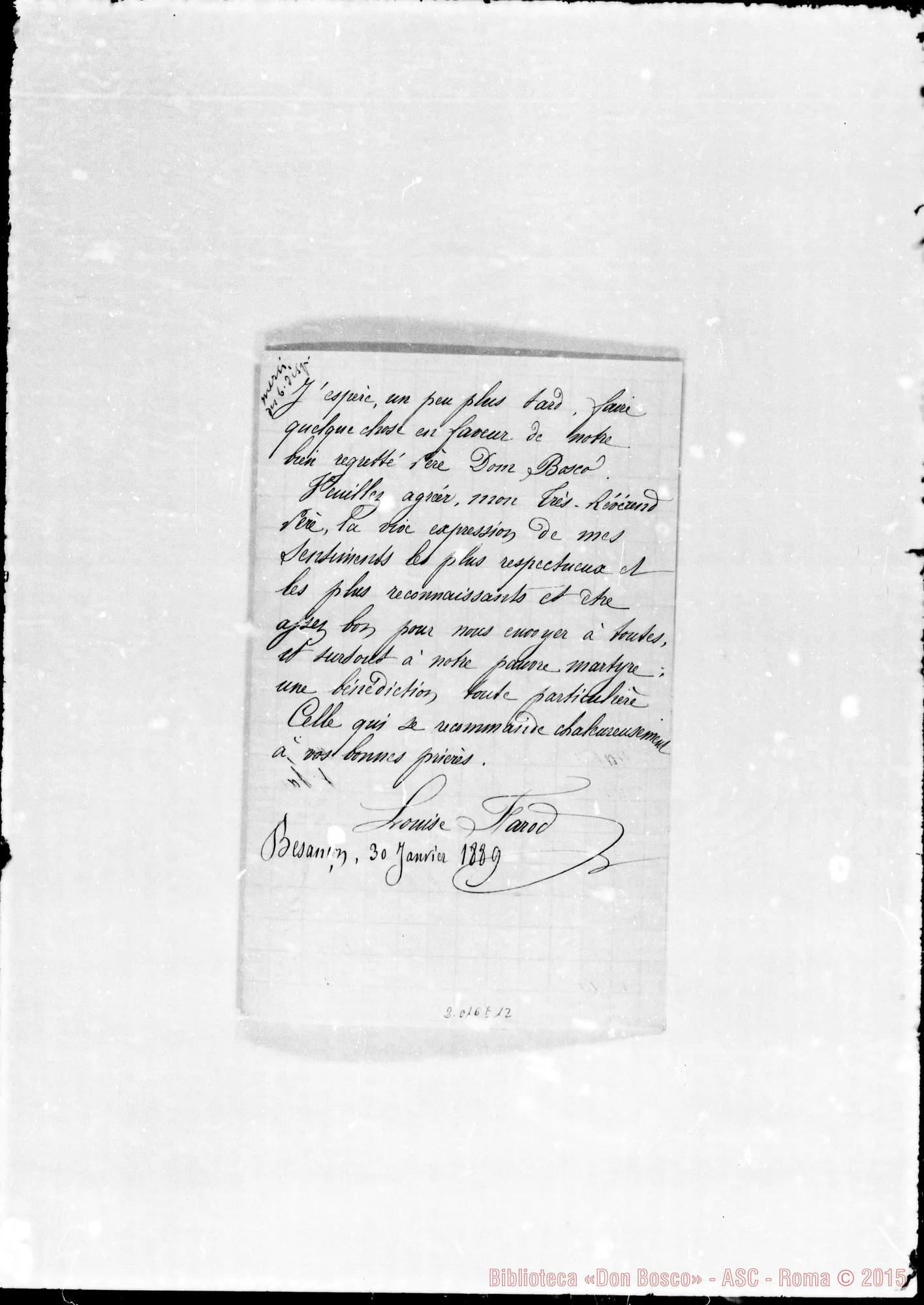 Fotogramma E 12 — Altra relazione della prima lettera