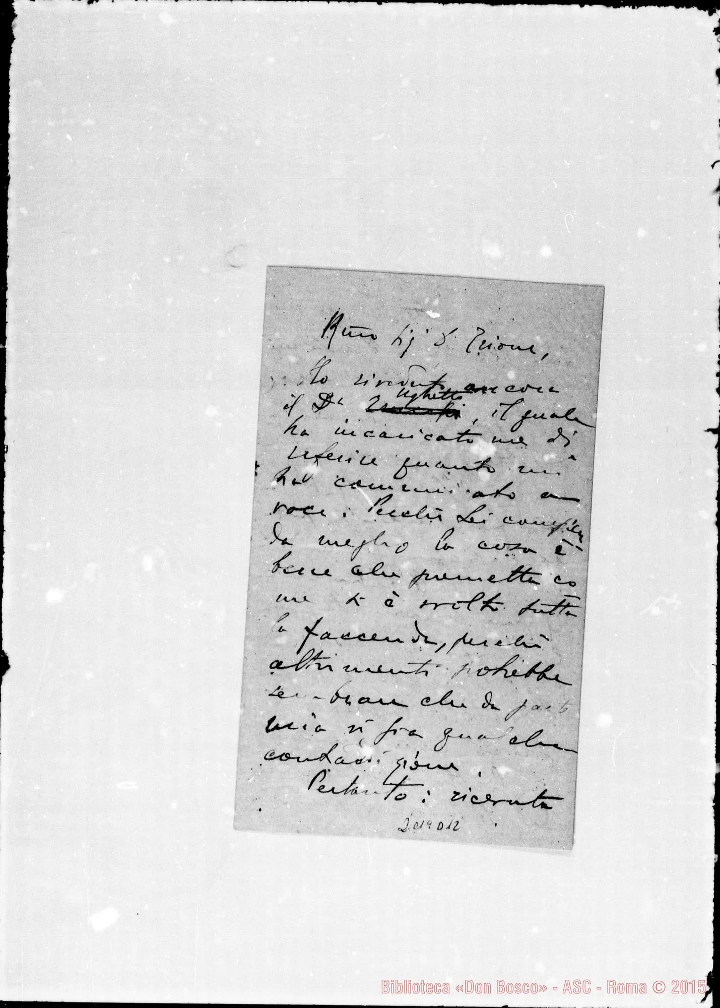 Fotogramma D 12 — Garaccioni Armando: Sac. Mancini Argeo-D. Trione