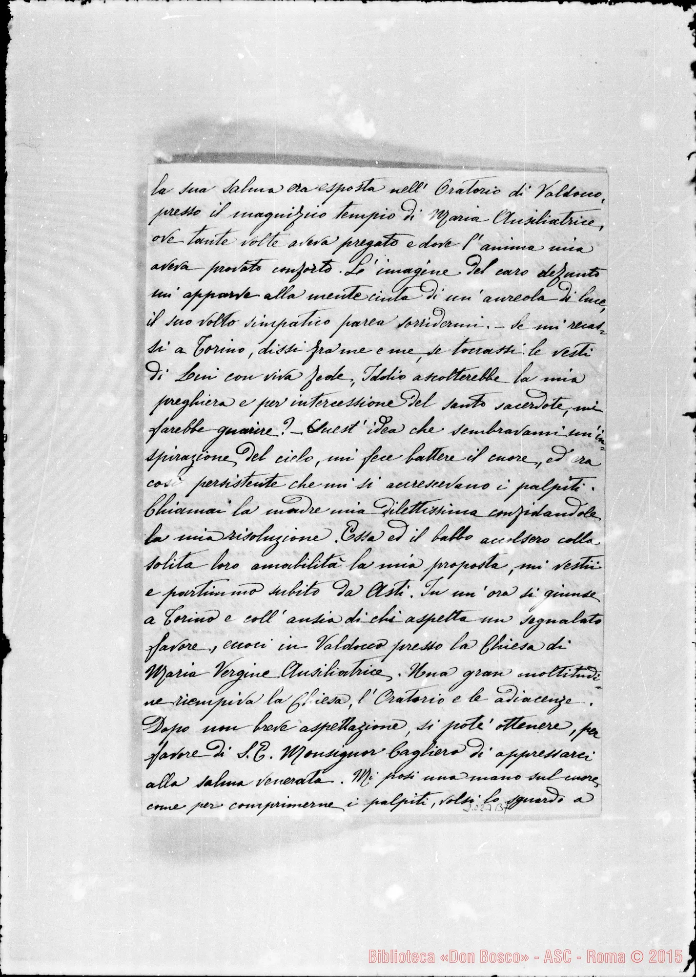 Fotogramma B 7 — Grimaldi Enrichetta: «Relazione di una guarigione miracolosa avvenuta…»