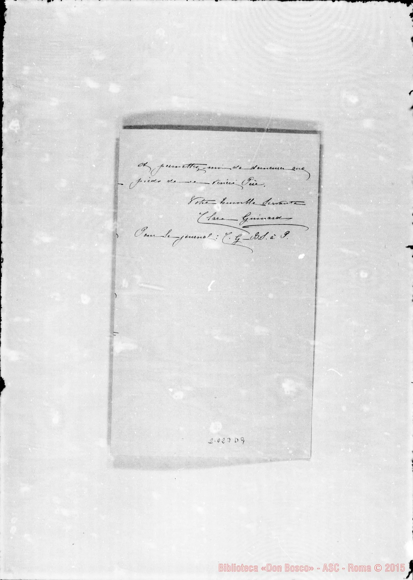 Fotogramma D 9 — Guinard Clara: Relazione