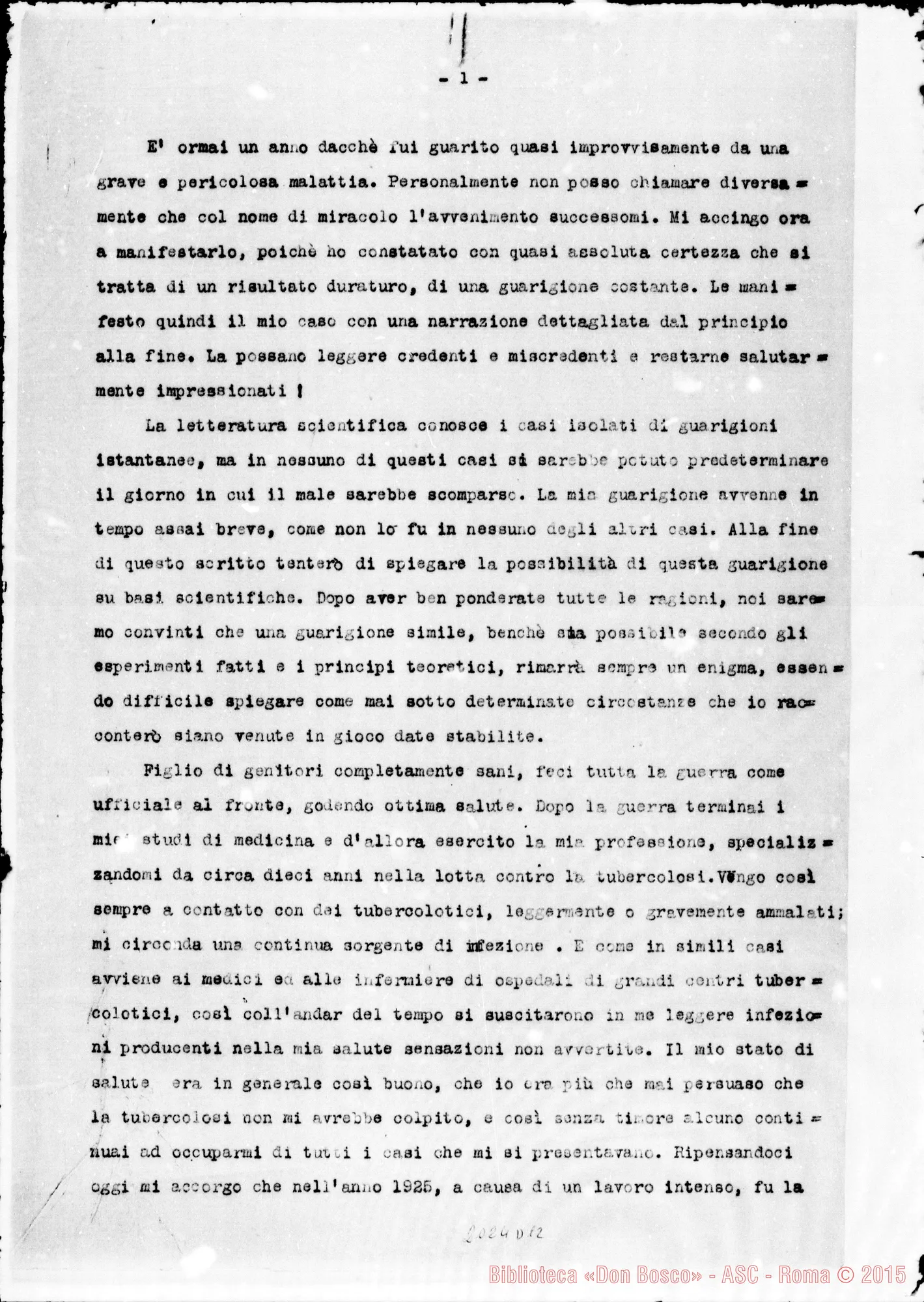 Fotogramma D 12 — «E’ ormai un anno…»