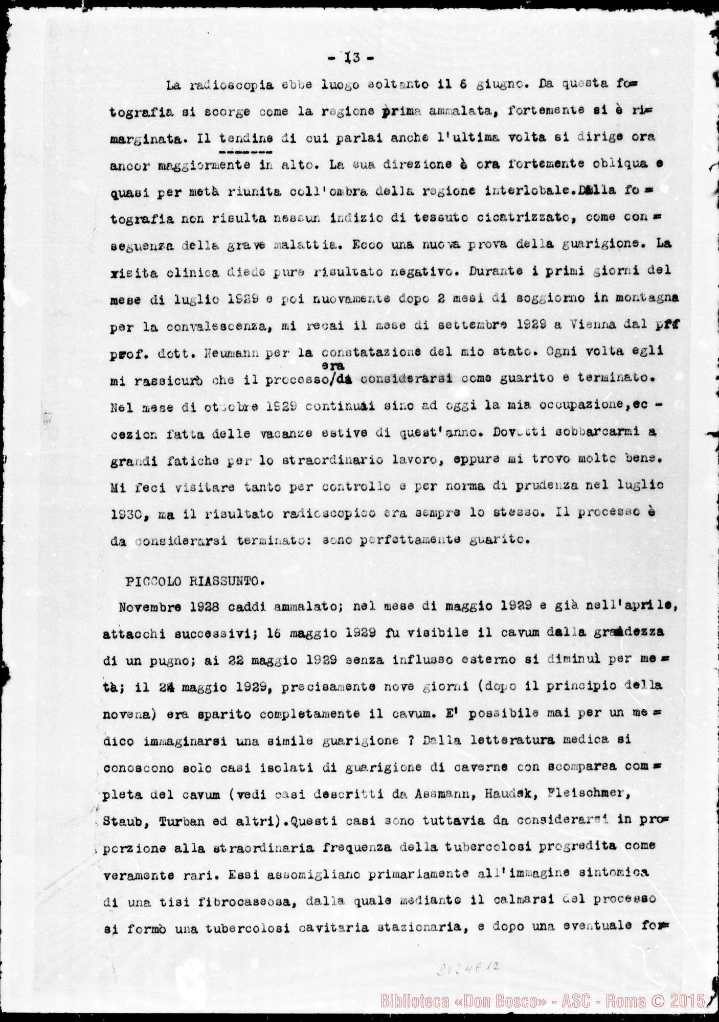 Fotogramma E 12 — «E’ ormai un anno…»
