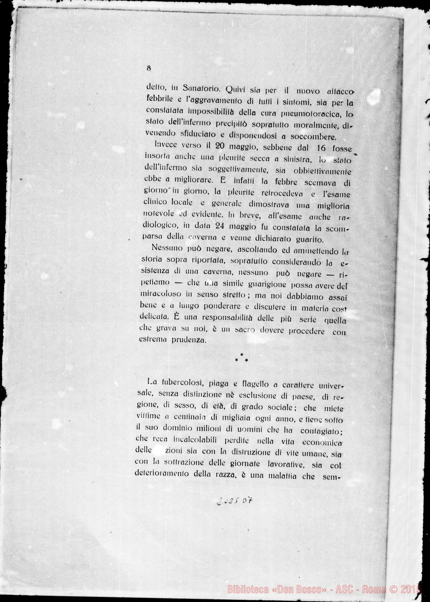 Fotogramma D 7 — Taurinen: Canonizationis D. Joannis Bosco, ludicium medicum