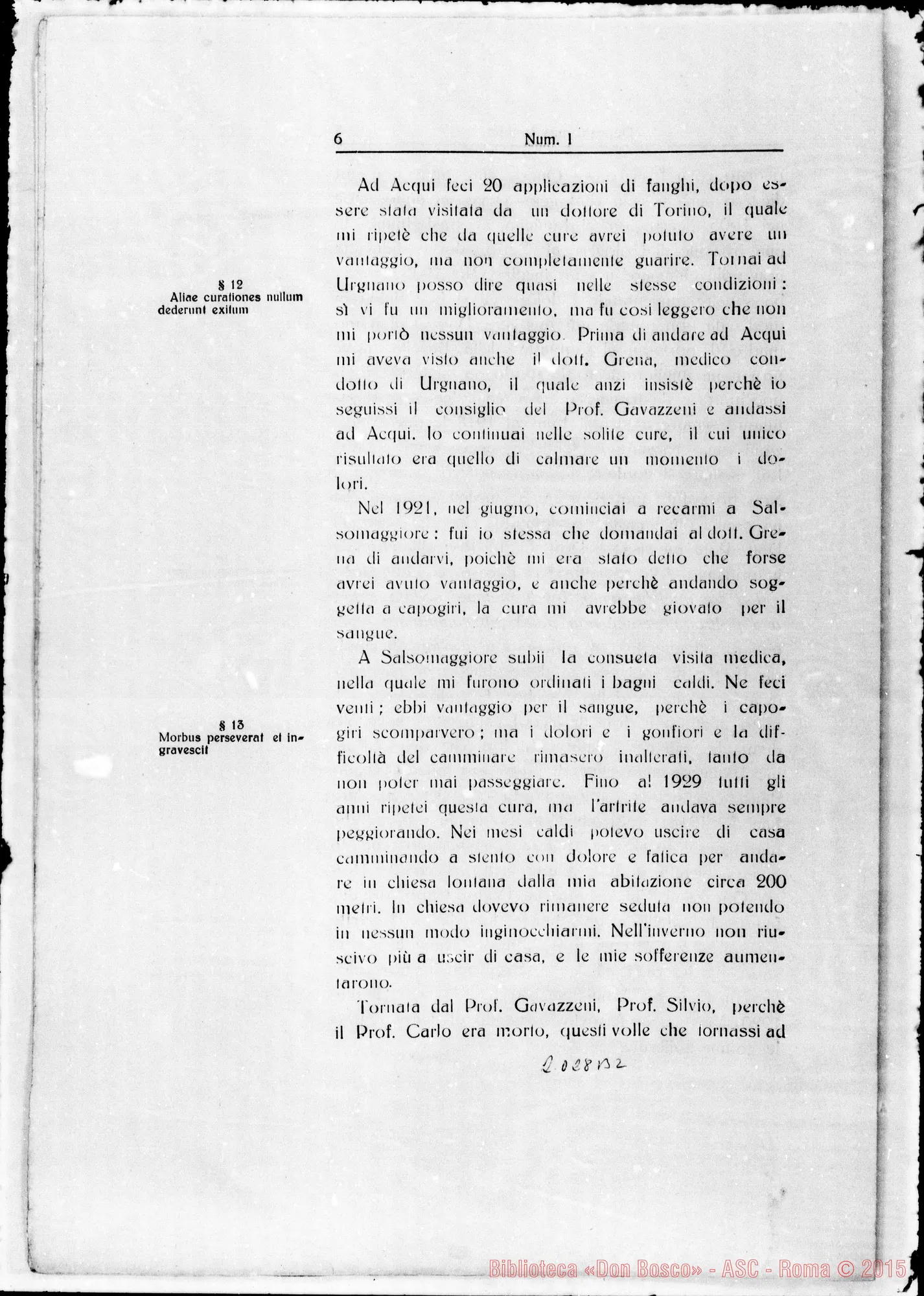 Fotogramma B 2 — Taurinen. Canonizationis B. Joannis Bosco. Summarium