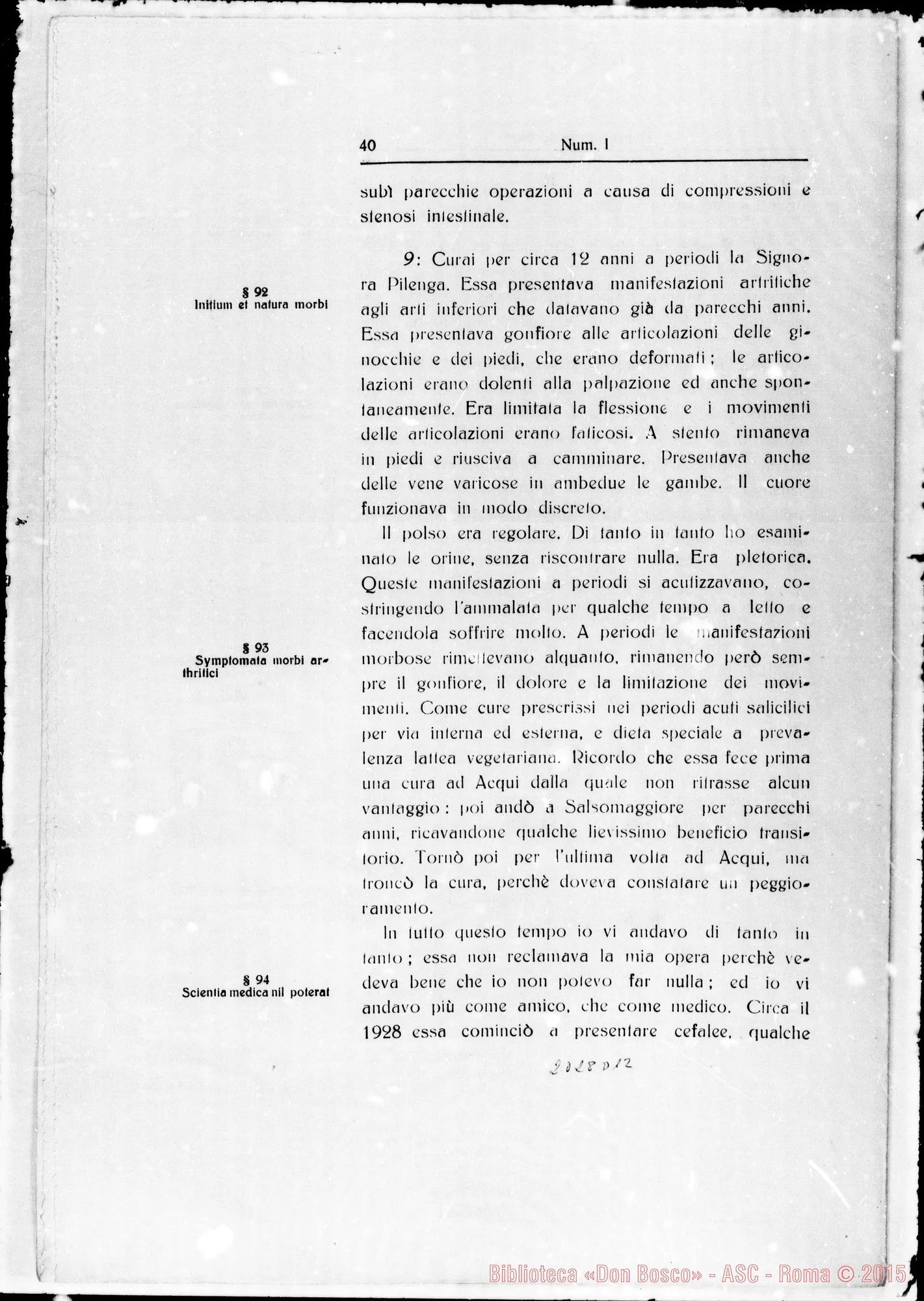 Fotogramma D 12 — Taurinen. Canonizationis B. Joannis Bosco. Summarium