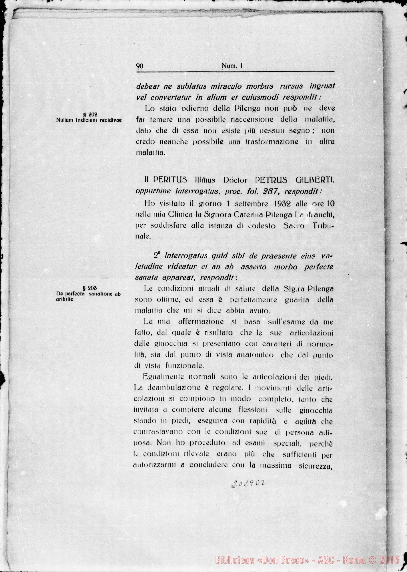 Fotogramma D 2 — Taurinen. Canonizationis B. Joannis Bosco. Summarium