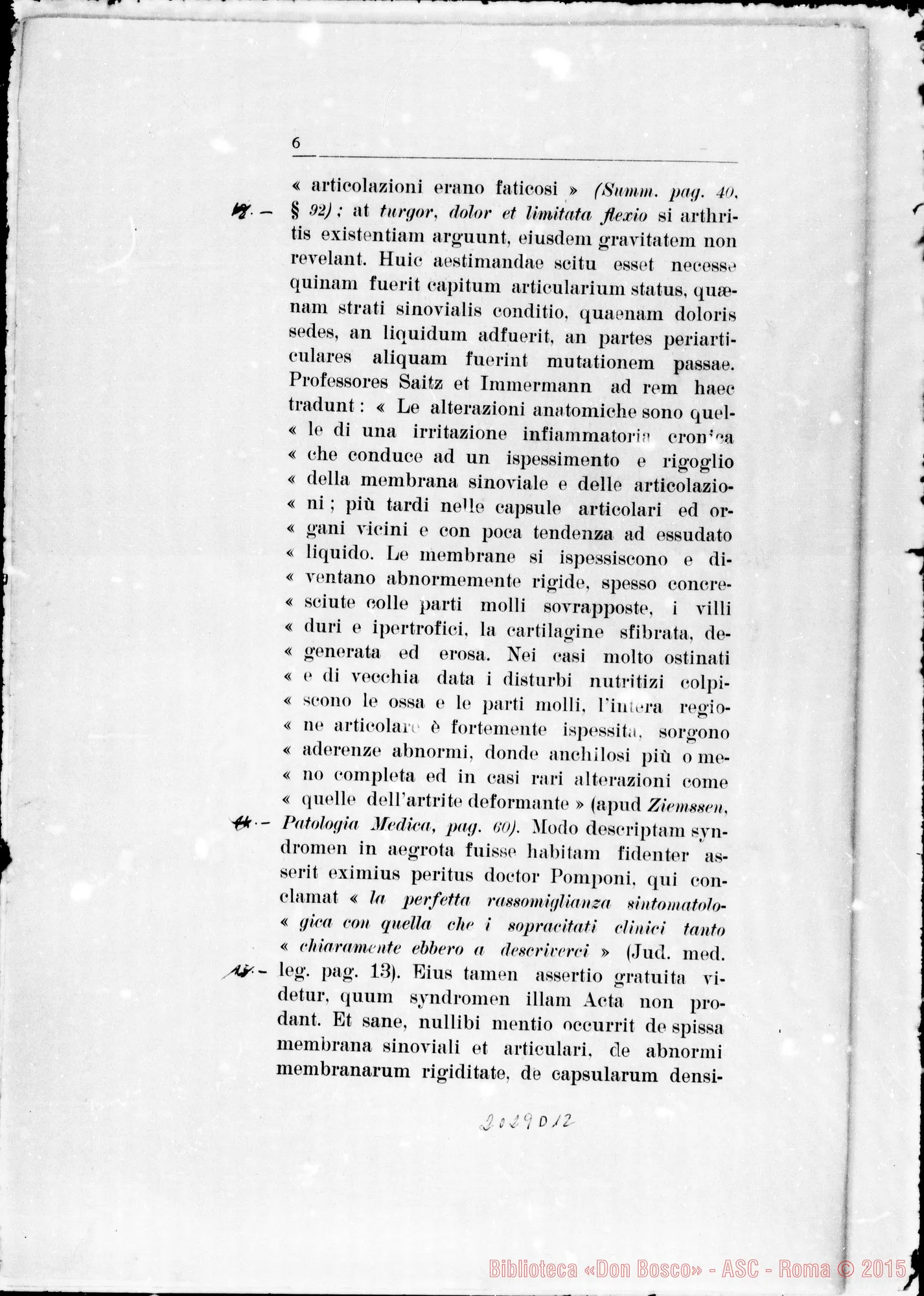 Fotogramma D 12 — Taurinen. Canonizationis B. Joannis Bosco. Animadversiones