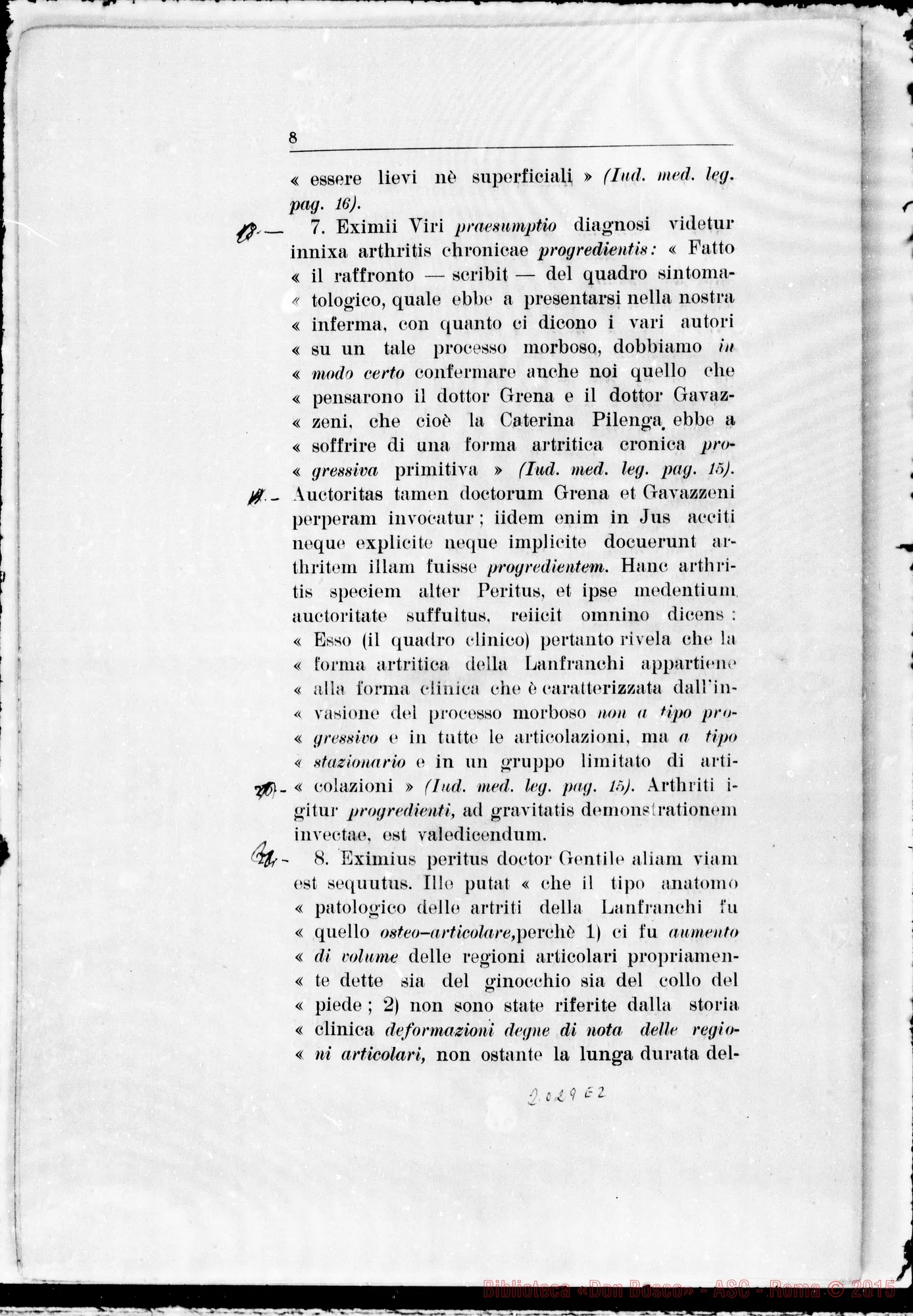 Fotogramma E 2 — Taurinen. Canonizationis B. Joannis Bosco. Animadversiones