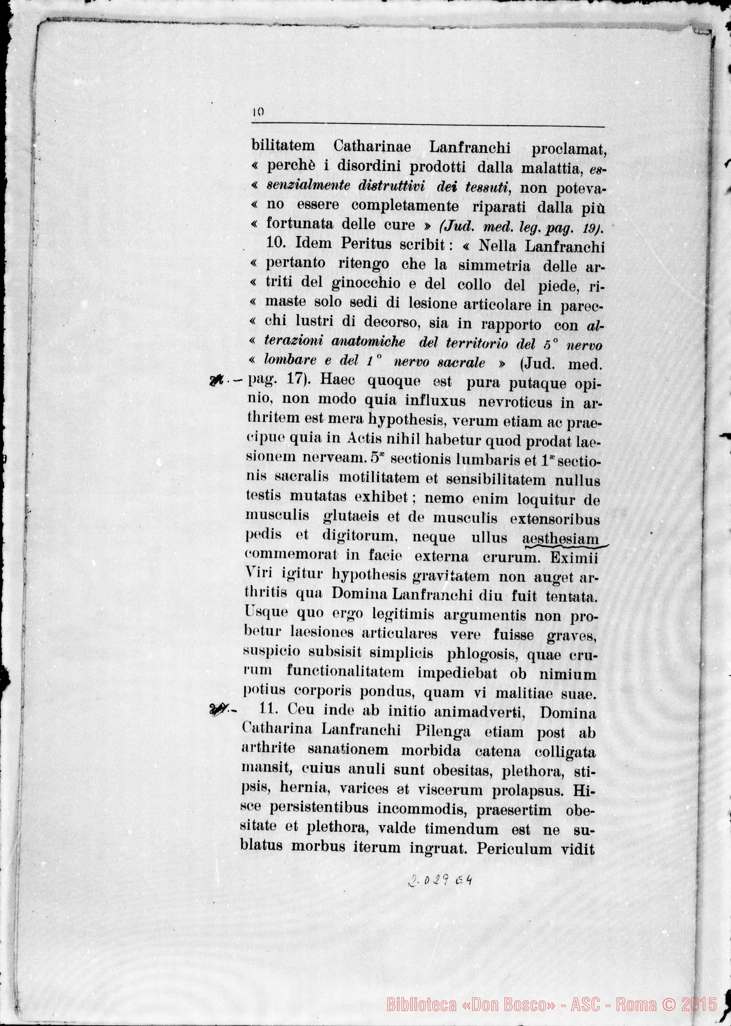 Fotogramma E 4 — Taurinen. Canonizationis B. Joannis Bosco. Animadversiones