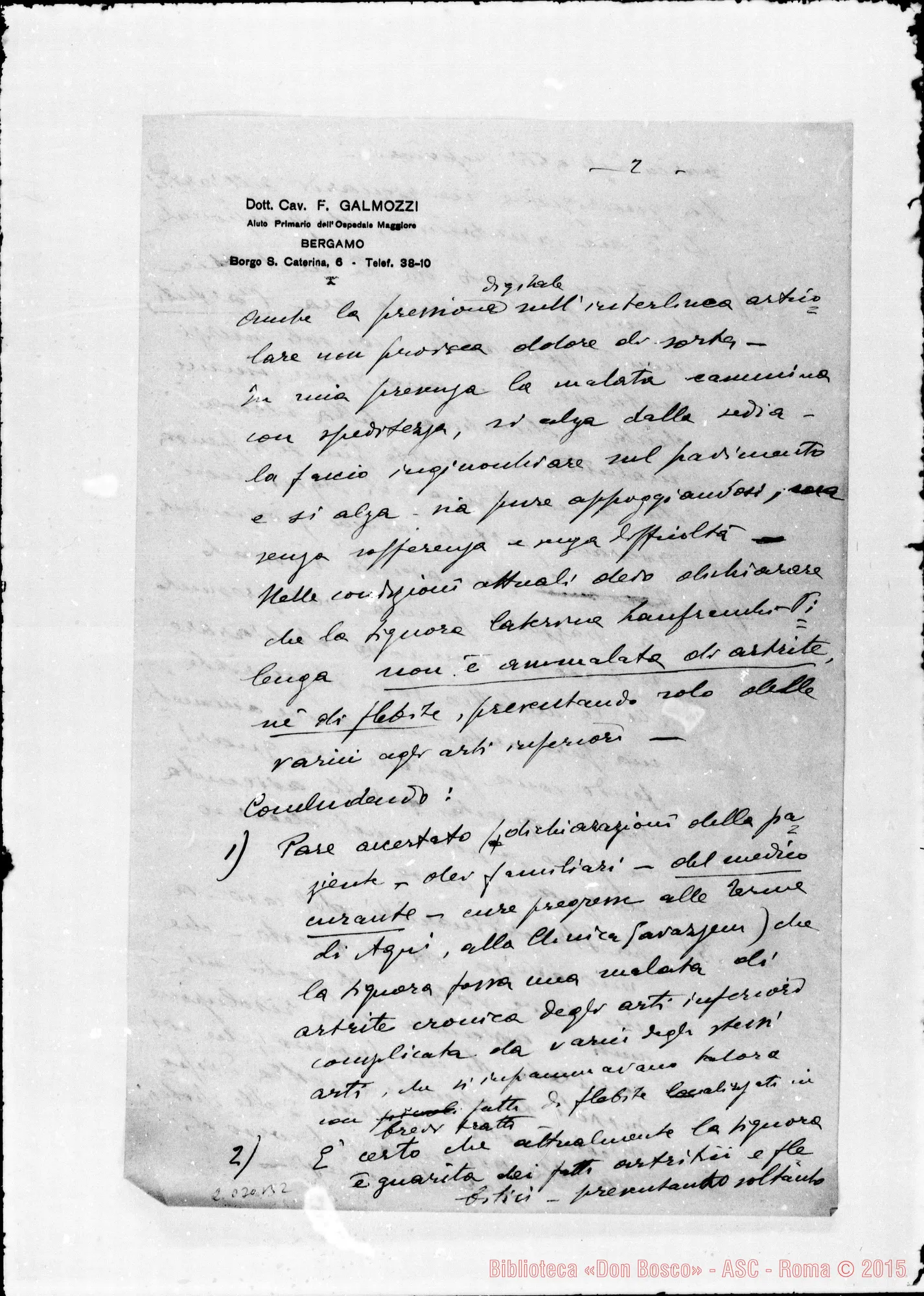 Fotogramma B 2 — Dott. Galmozzi-D. Trione
