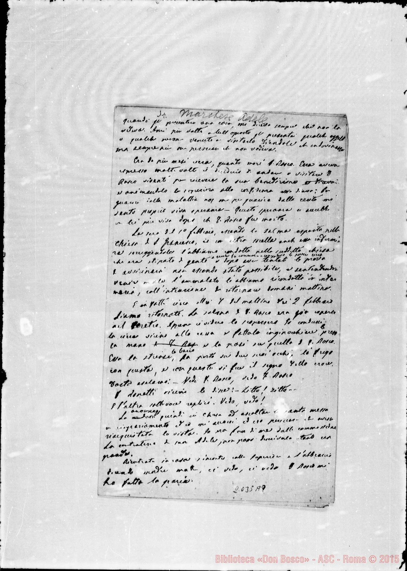 Fotogramma A 8 — Note di D. Lemoyne