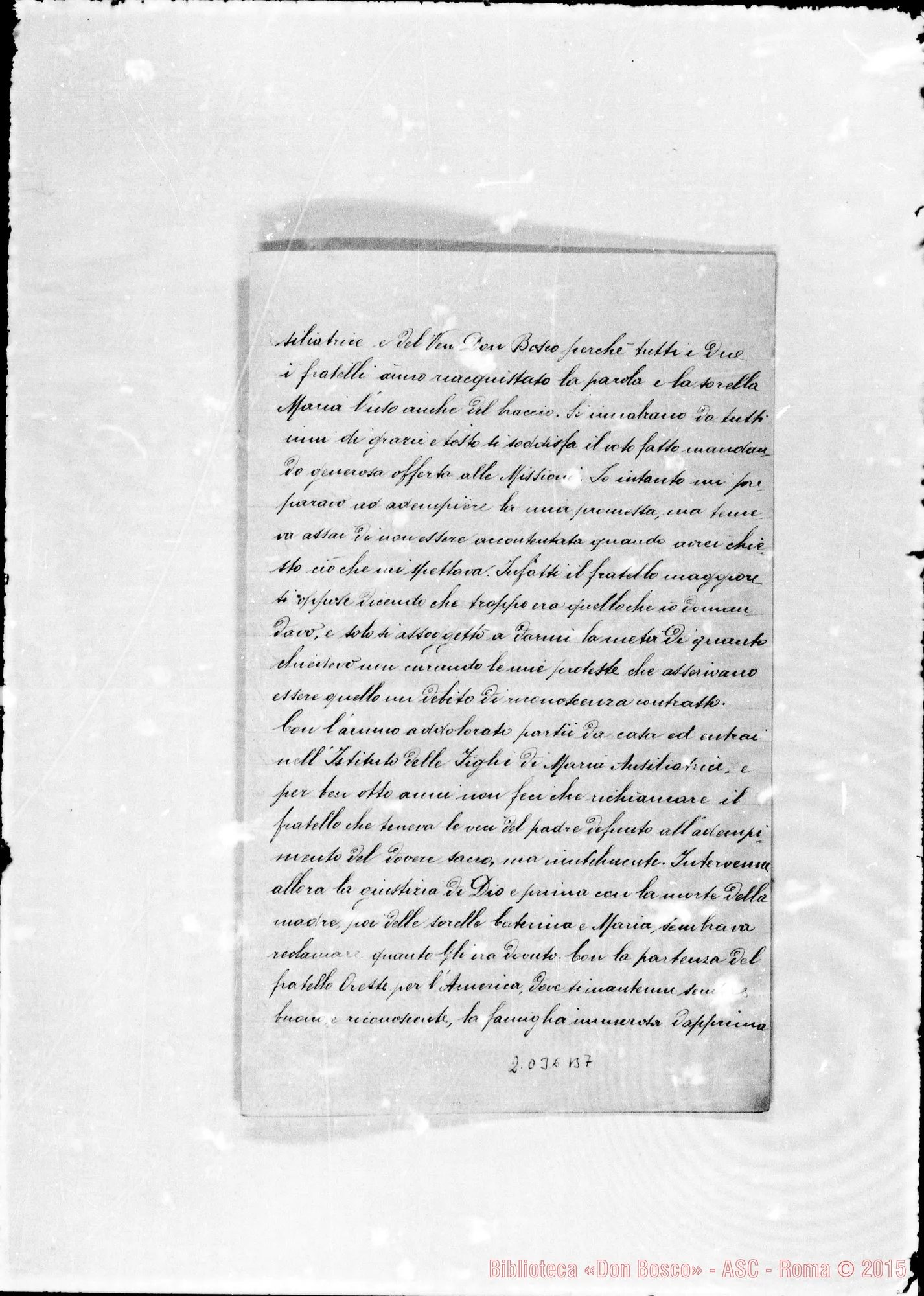 Fotogramma B 7 — Mazzola Pierina: Relazione di grazia ottenuta