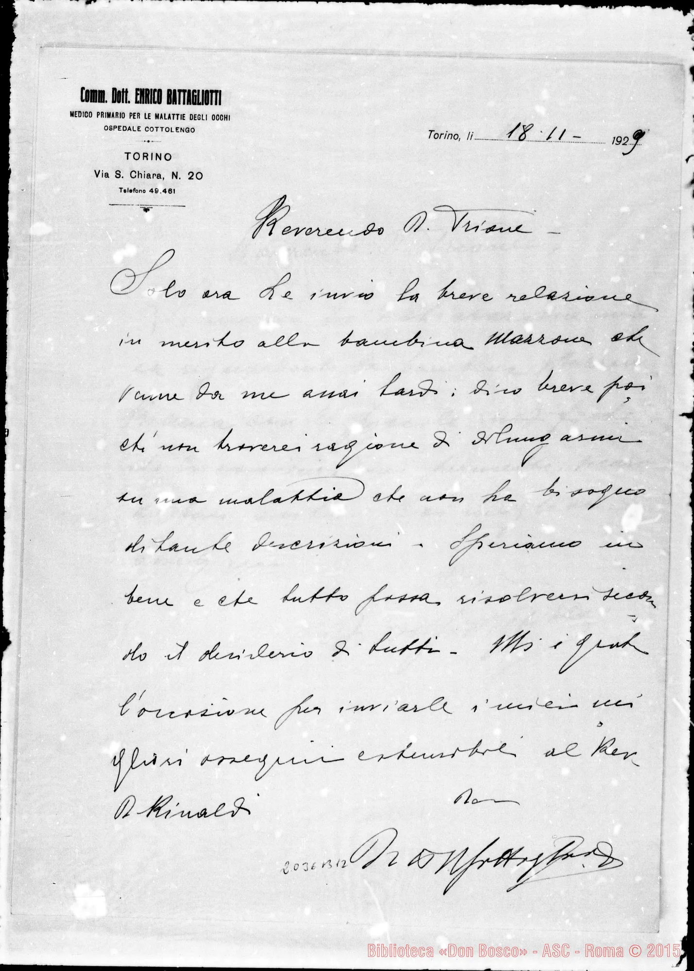Fotogramma B 12 — Dott. Battagliotti-D. Trione