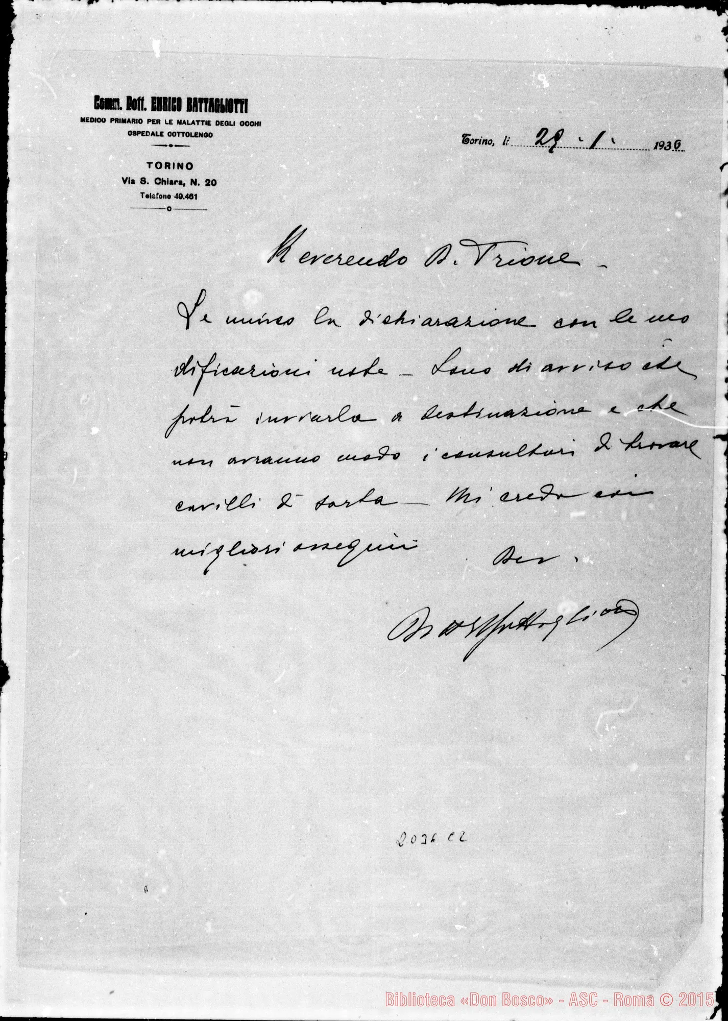 Fotogramma C 2 — Dott. Battagliotti-D. Trione