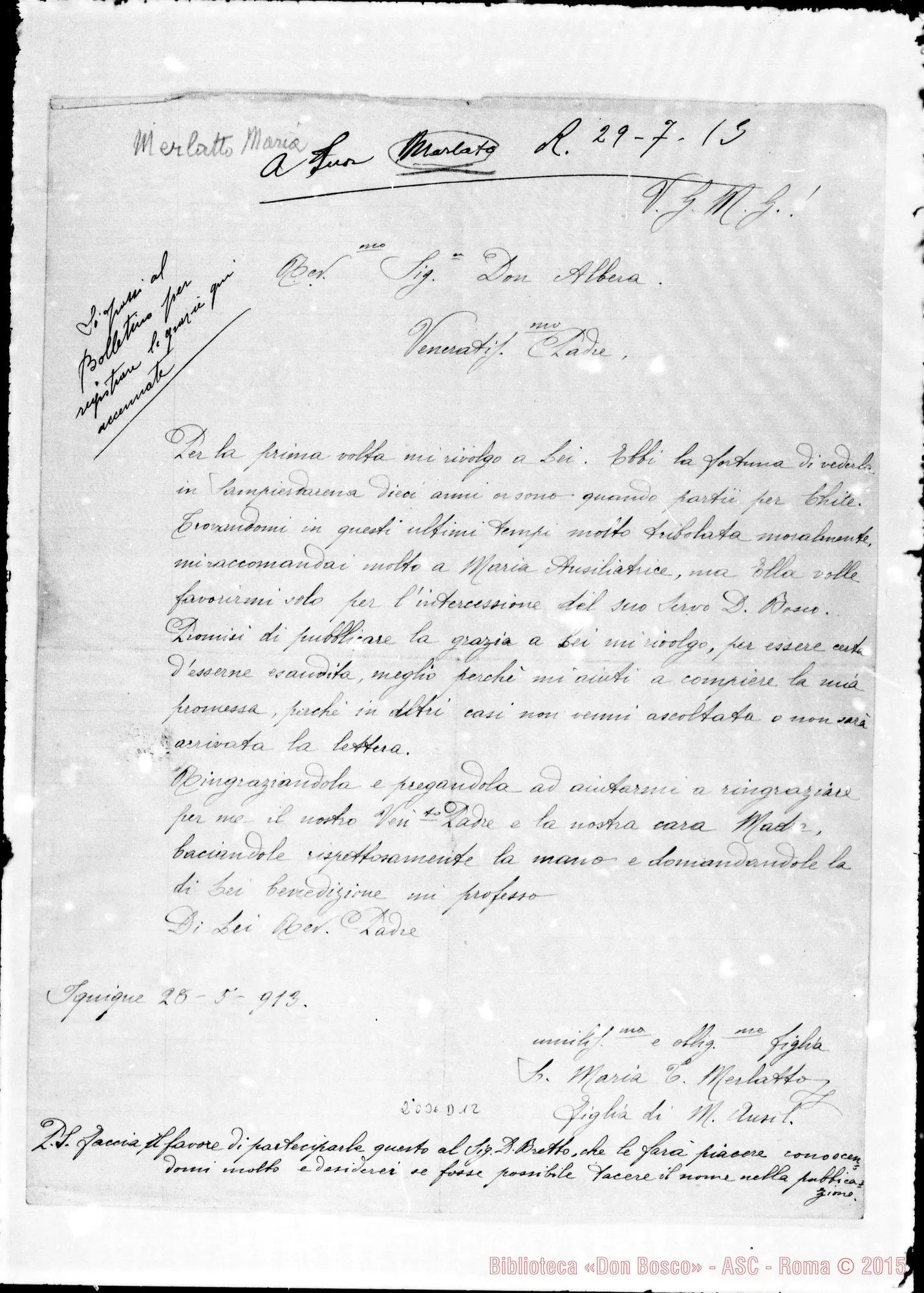 Fotogramma D 12 — Merlatto Maria-D. Albera: Grazia ricevuta