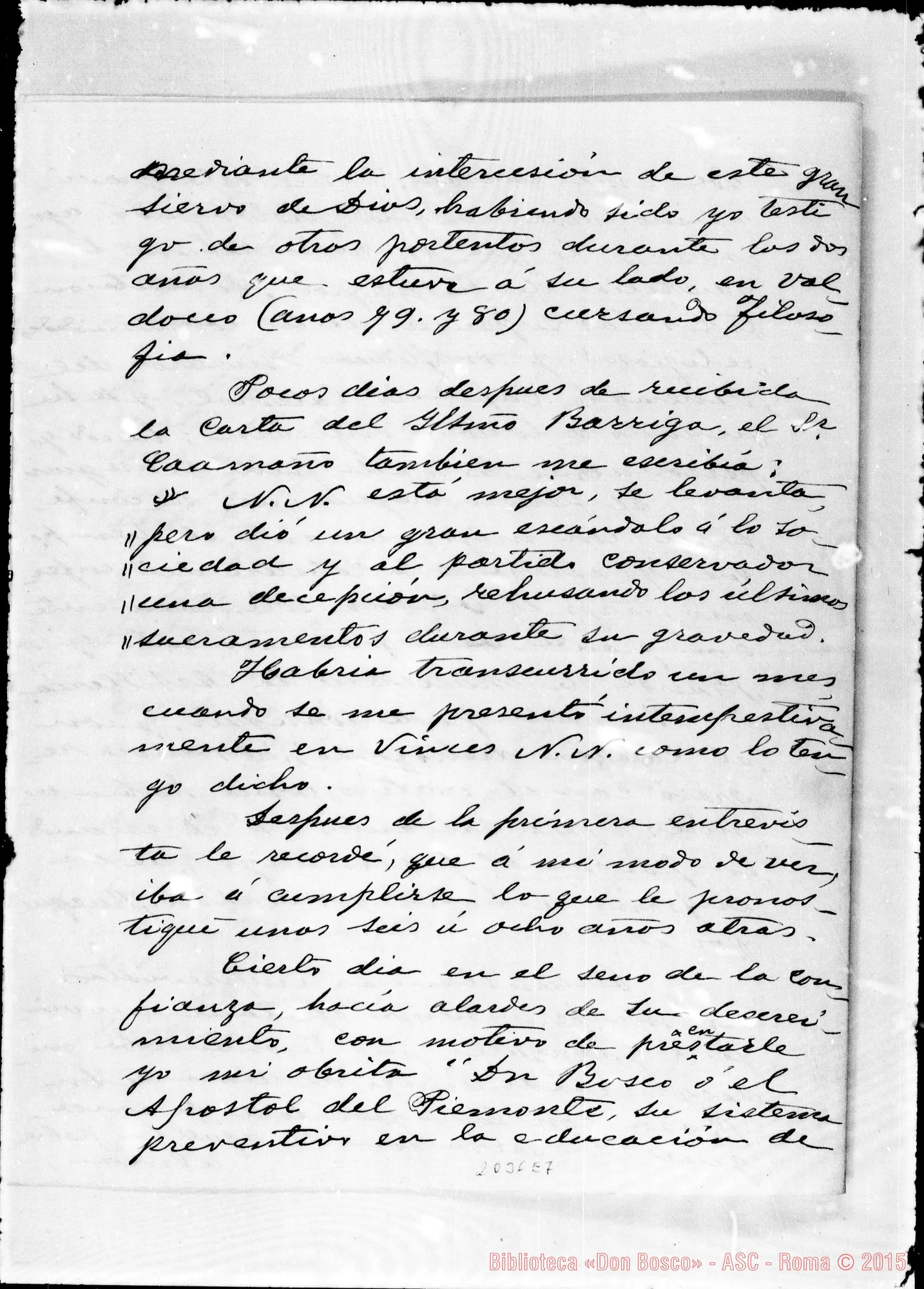 Fotogramma E 7 — Metalli, vie. gen. della diocesi: «Un milagro del Ven. Siervo de Dios…»