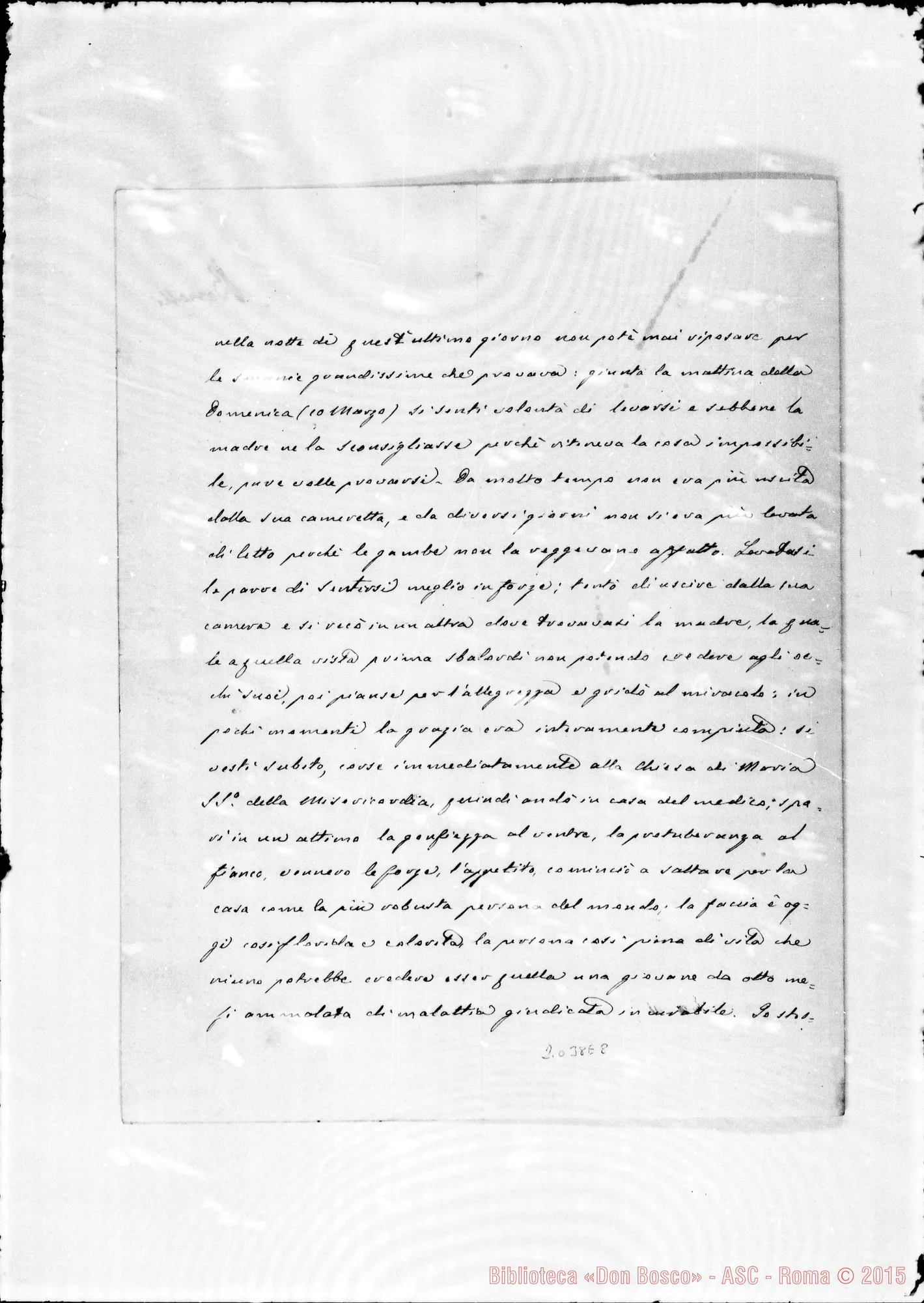 Fotogramma E 8 — Lettera di D. Sarnari