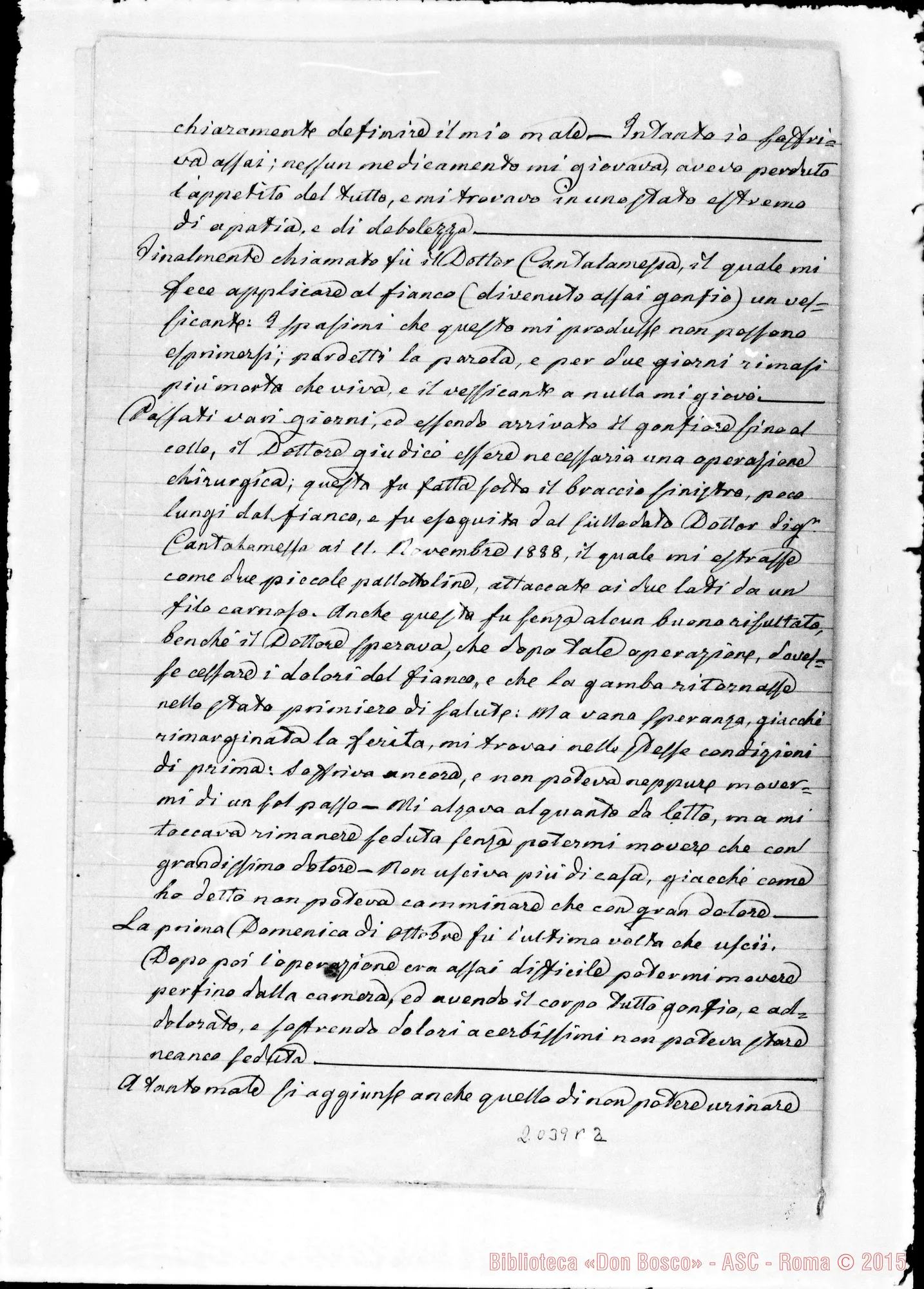 Fotogramma B 2 — Relazione della grazia ricevuta