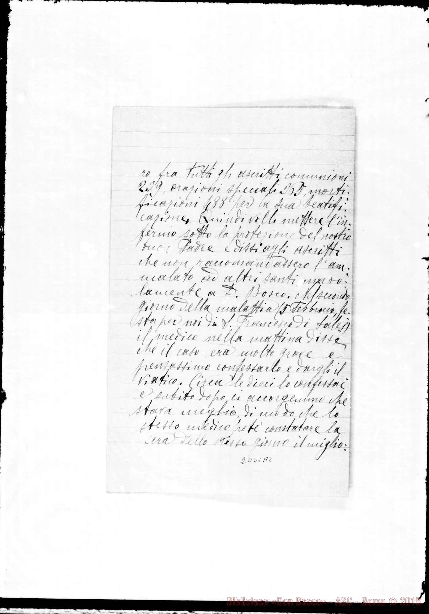 Fotogramma A 2 — Olaechea: Relazione di D. Pietro Olivazzo A D. Barberis