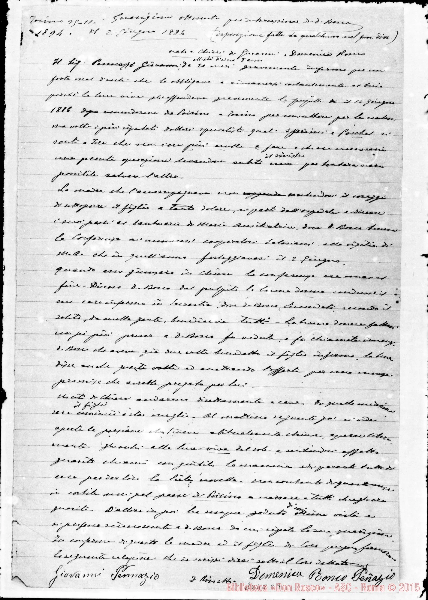 Fotogramma C 9 — Deposizione nel processo