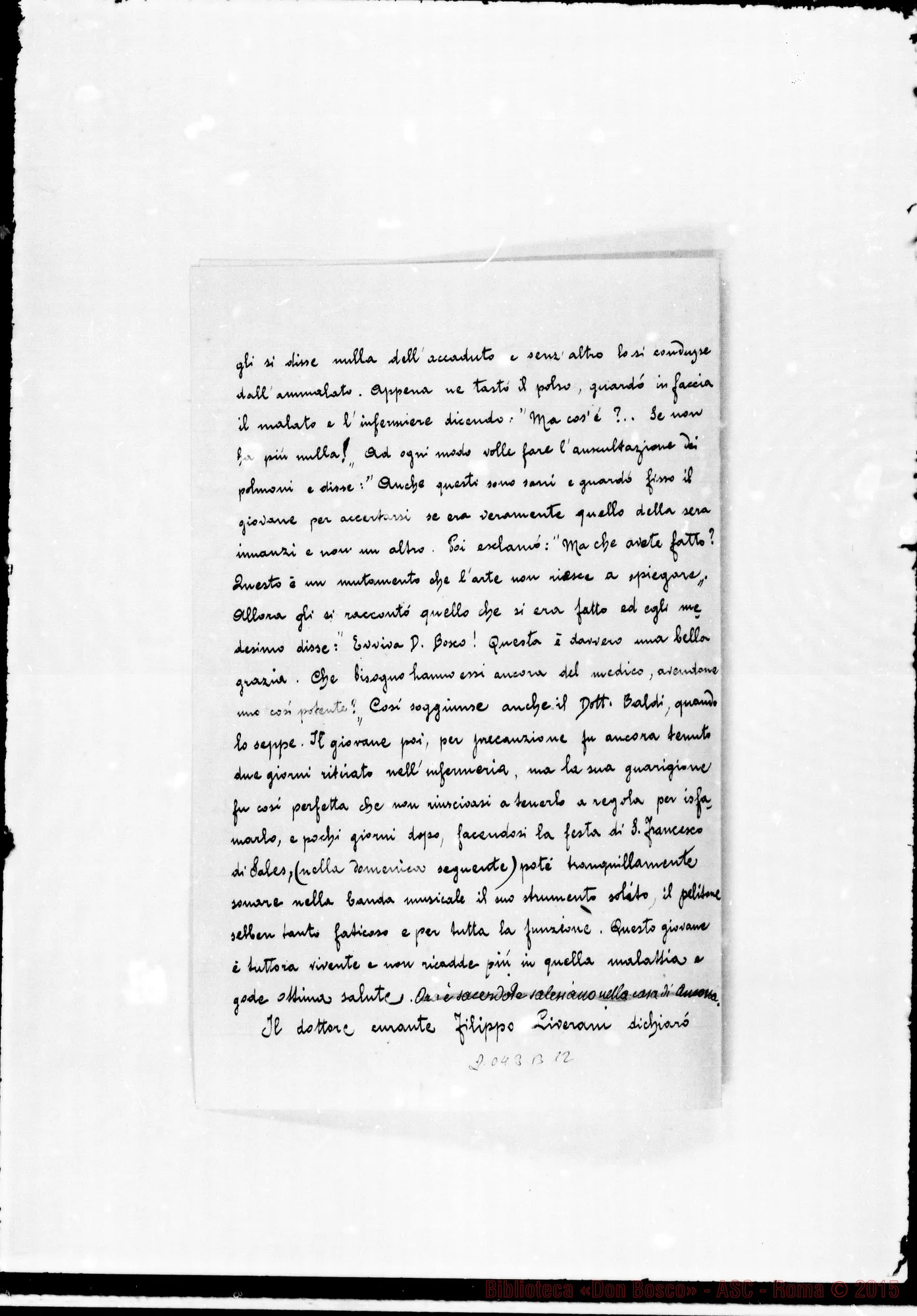 Fotogramma B 12 — Cenni