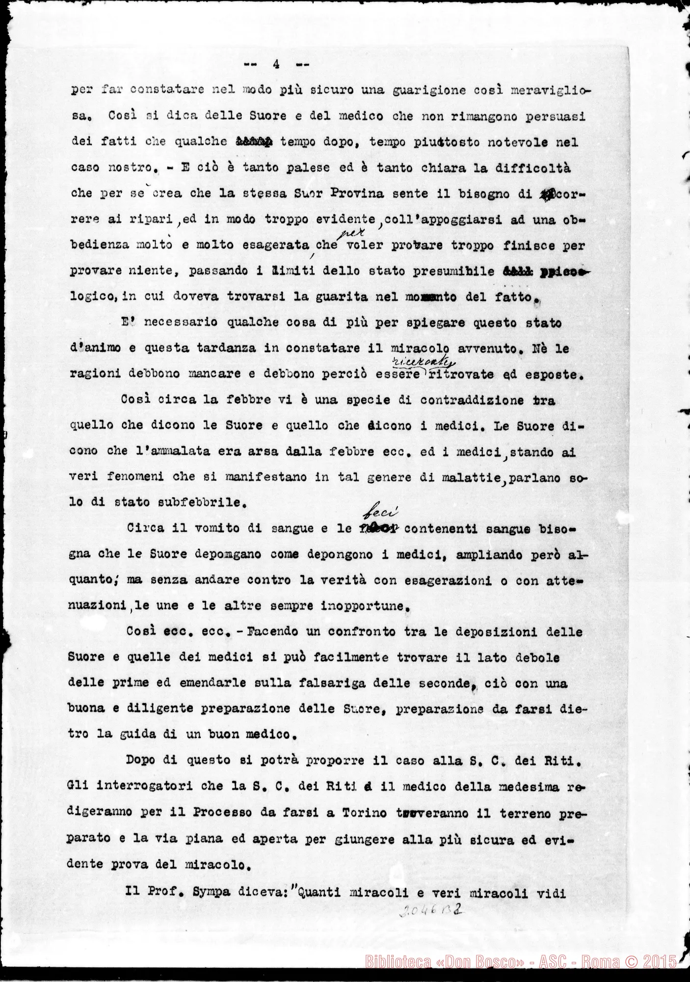 Fotogramma B 2 — Altre considerazioni del Professore