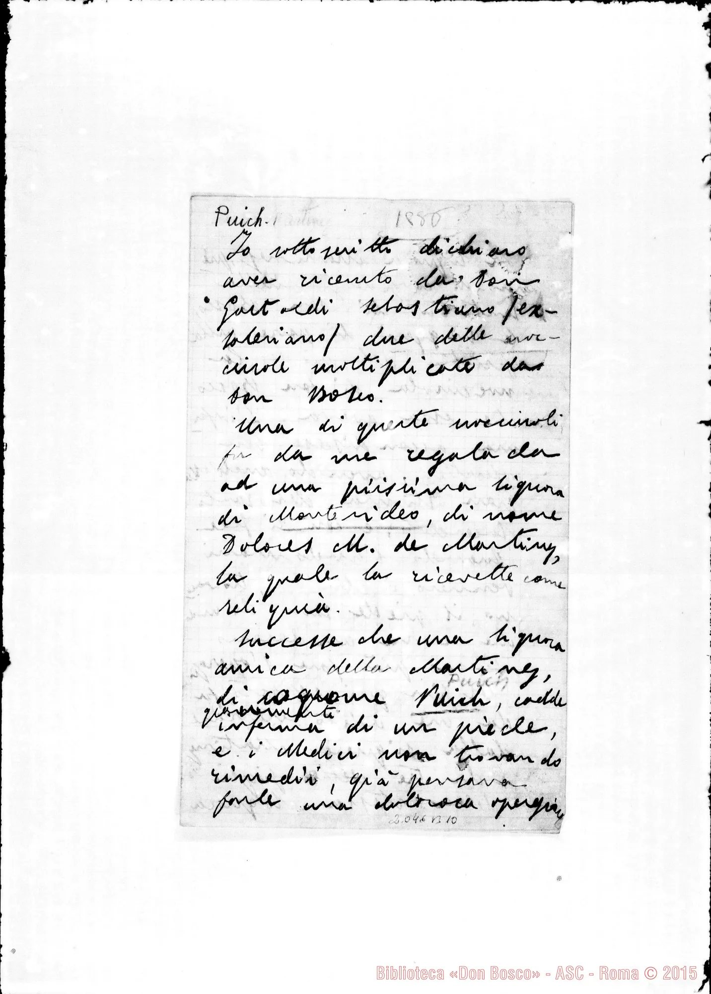Fotogramma B 10 — Puich: «lo sottoscritto dichiaro…»