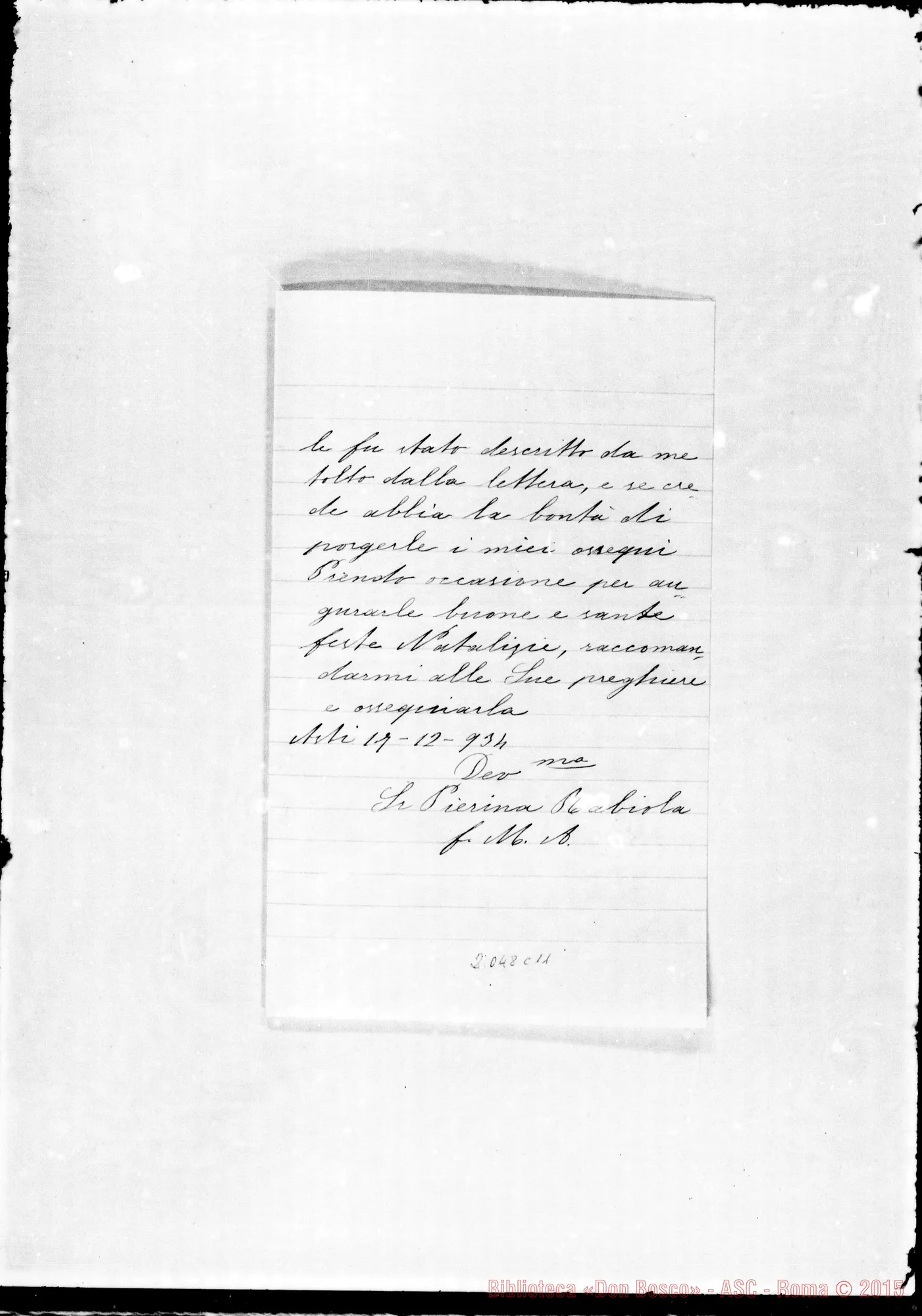 Fotogramma C 11 — «…le faccio sapere che… la Madre Giulia…»