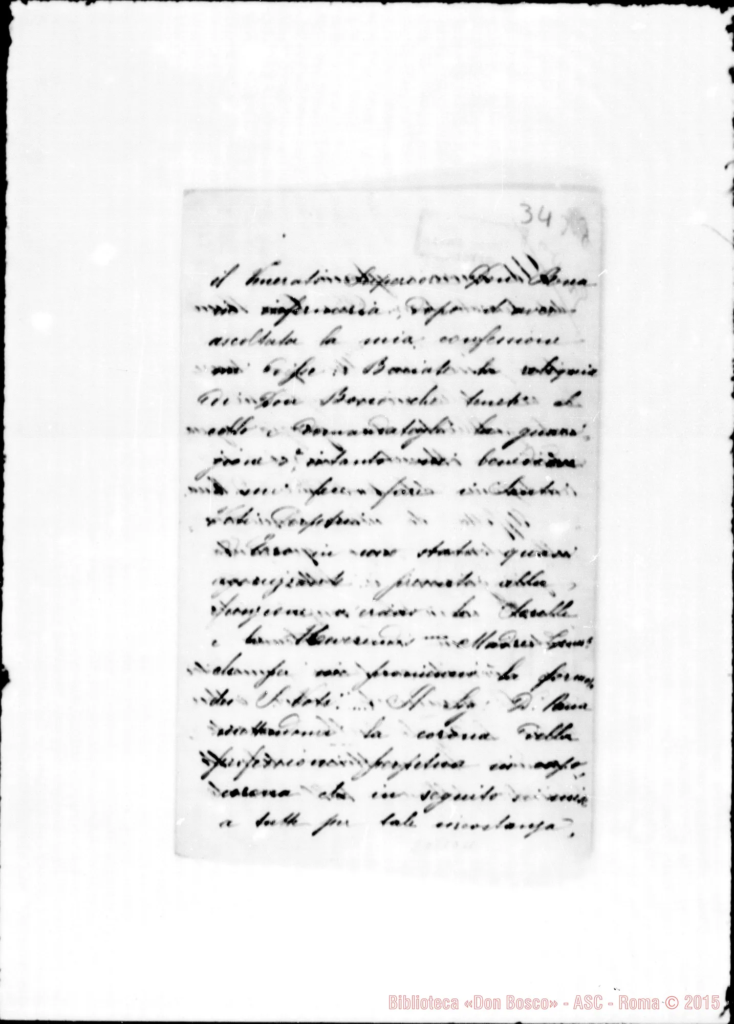 Fotogramma D 11 — Sorbone Maria, suora: «Ad onore e.gloria del Venerato P. D. Rua»