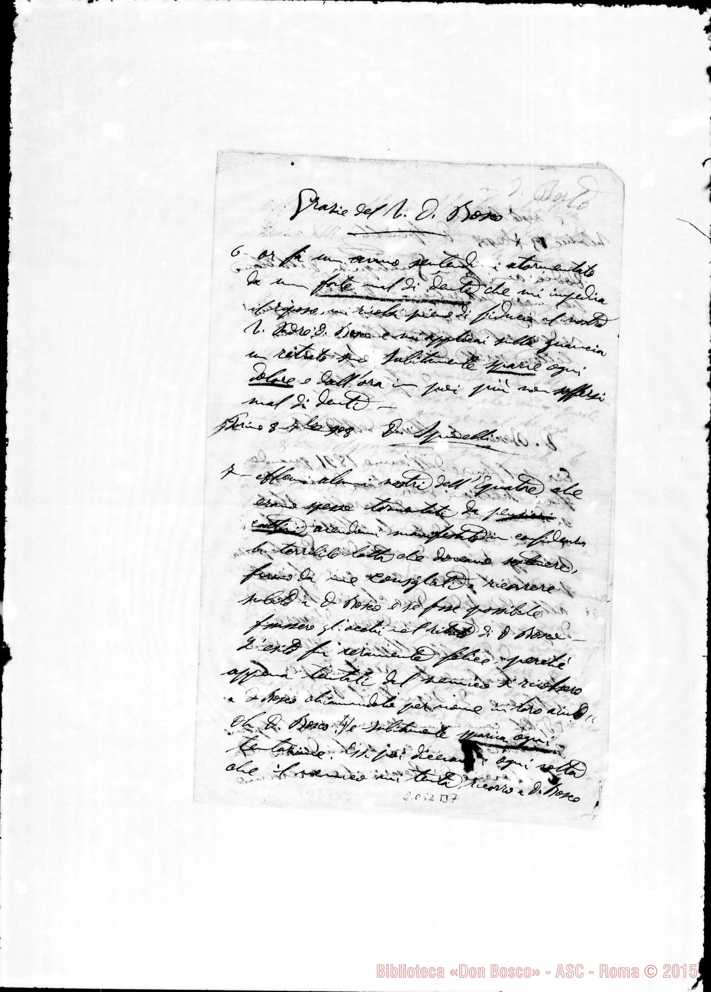 Fotogramma B 7 — Grazie del Ven. D. Bosco