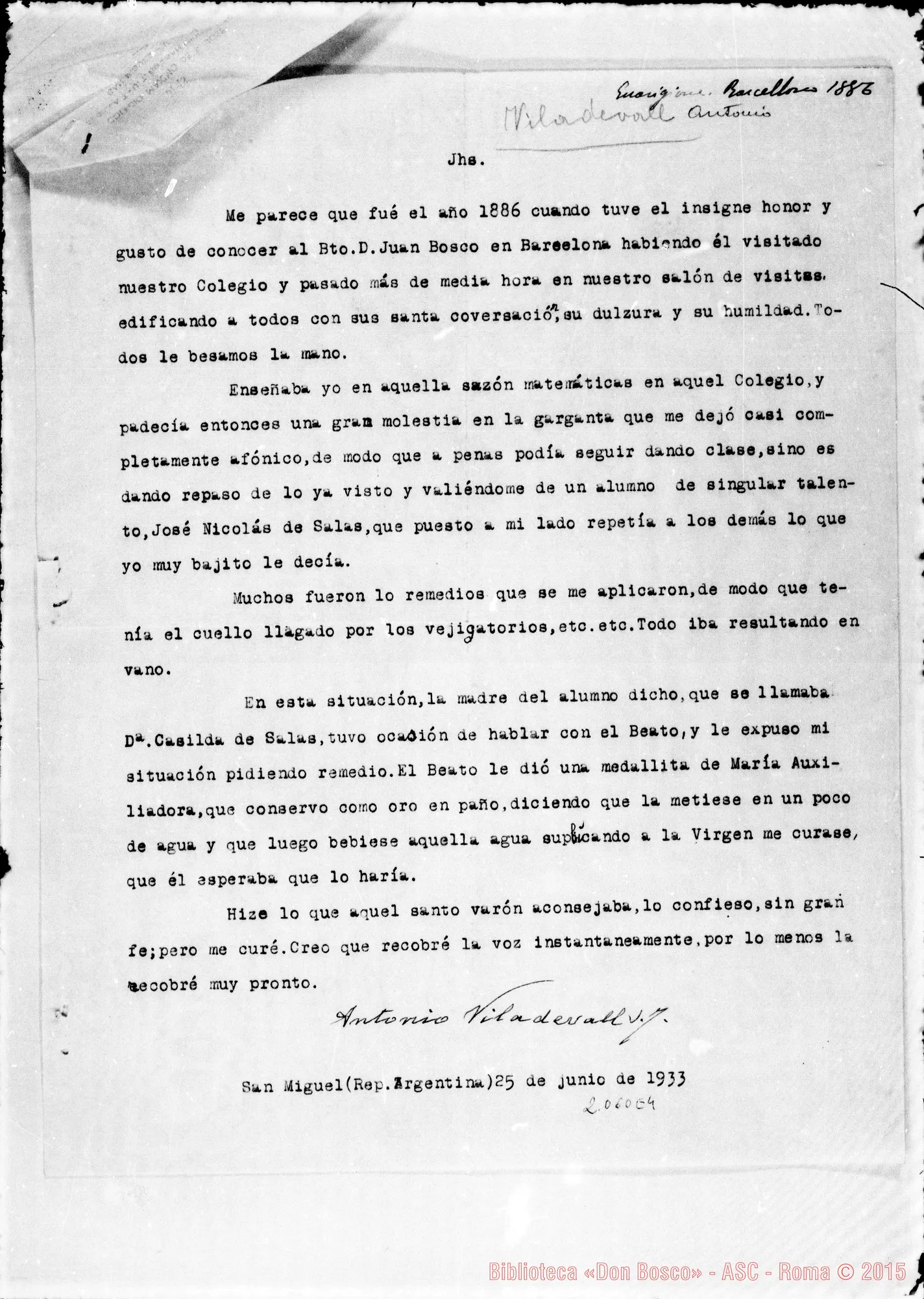 Fotogramma E 4 — Viladevall: «Me parece que fue el año 1886…»