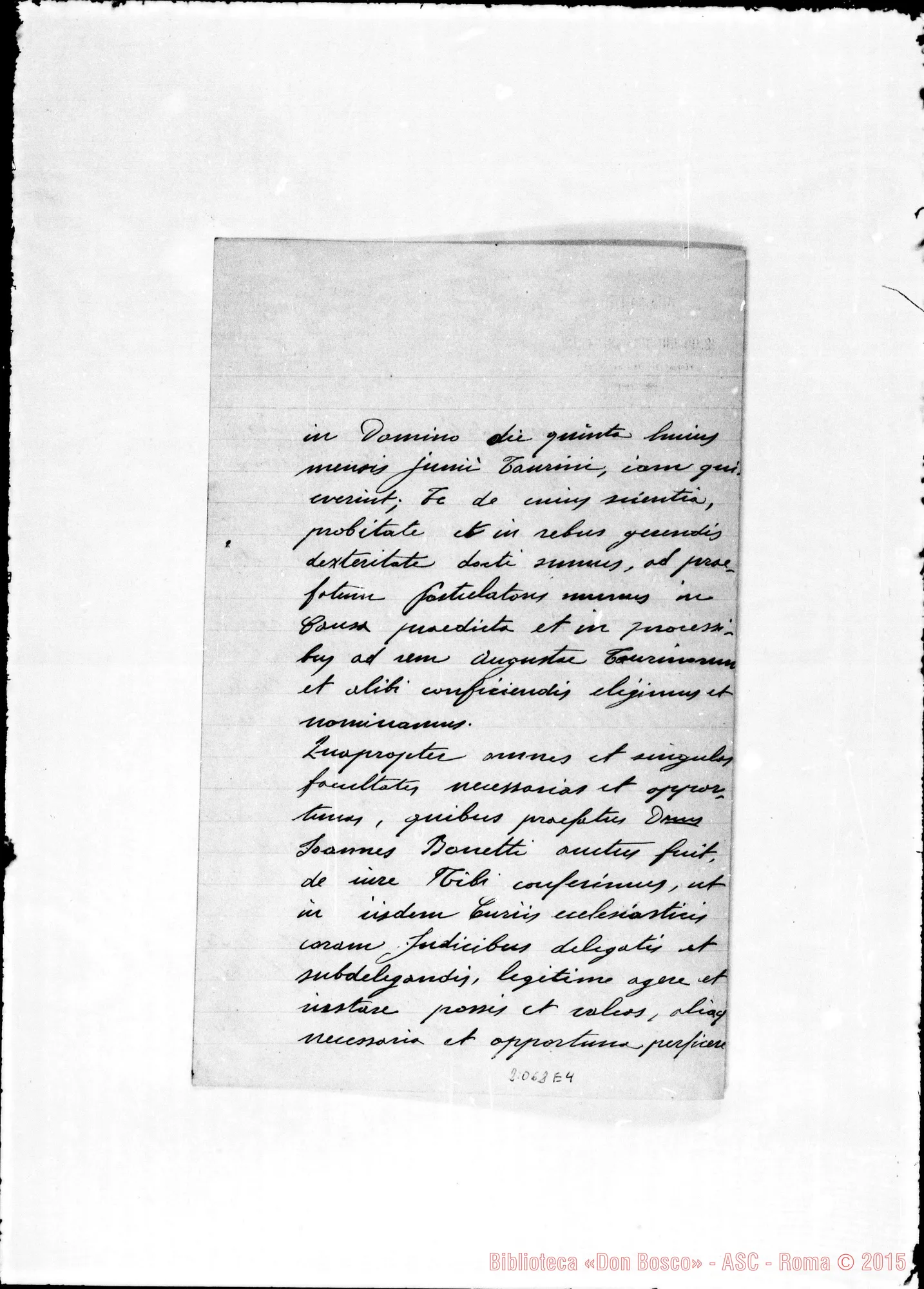 Fotogramma E 4 — Belmonte Domenico. Copia di lettera con firma autogr. D. Rua