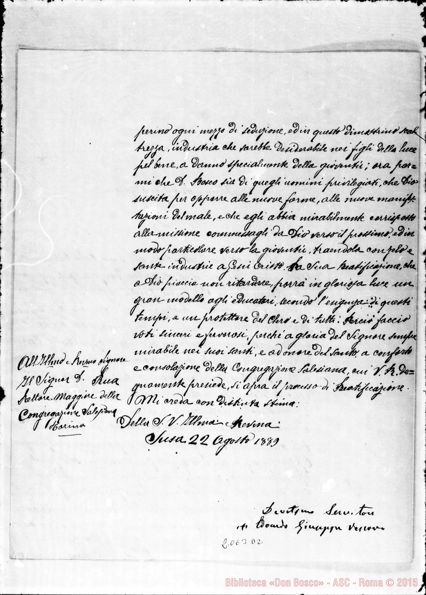Fotogramma D 2 — Edoardo Giuseppe, vesc. di Susa