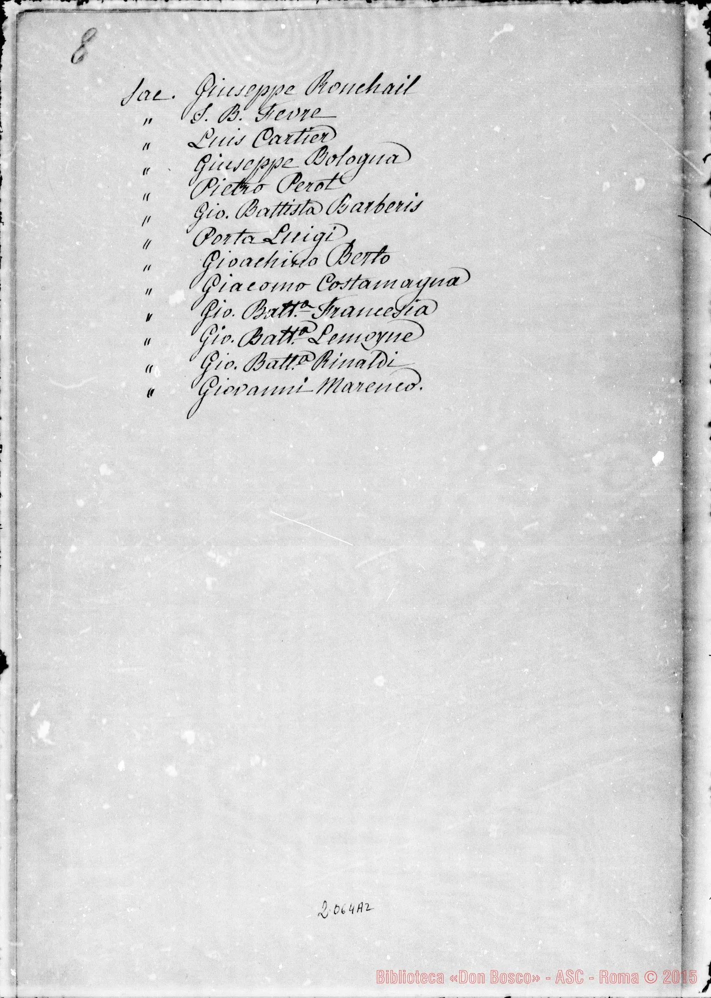 Fotogramma A 2 — Capitolo Generale V-Card. Alimonda