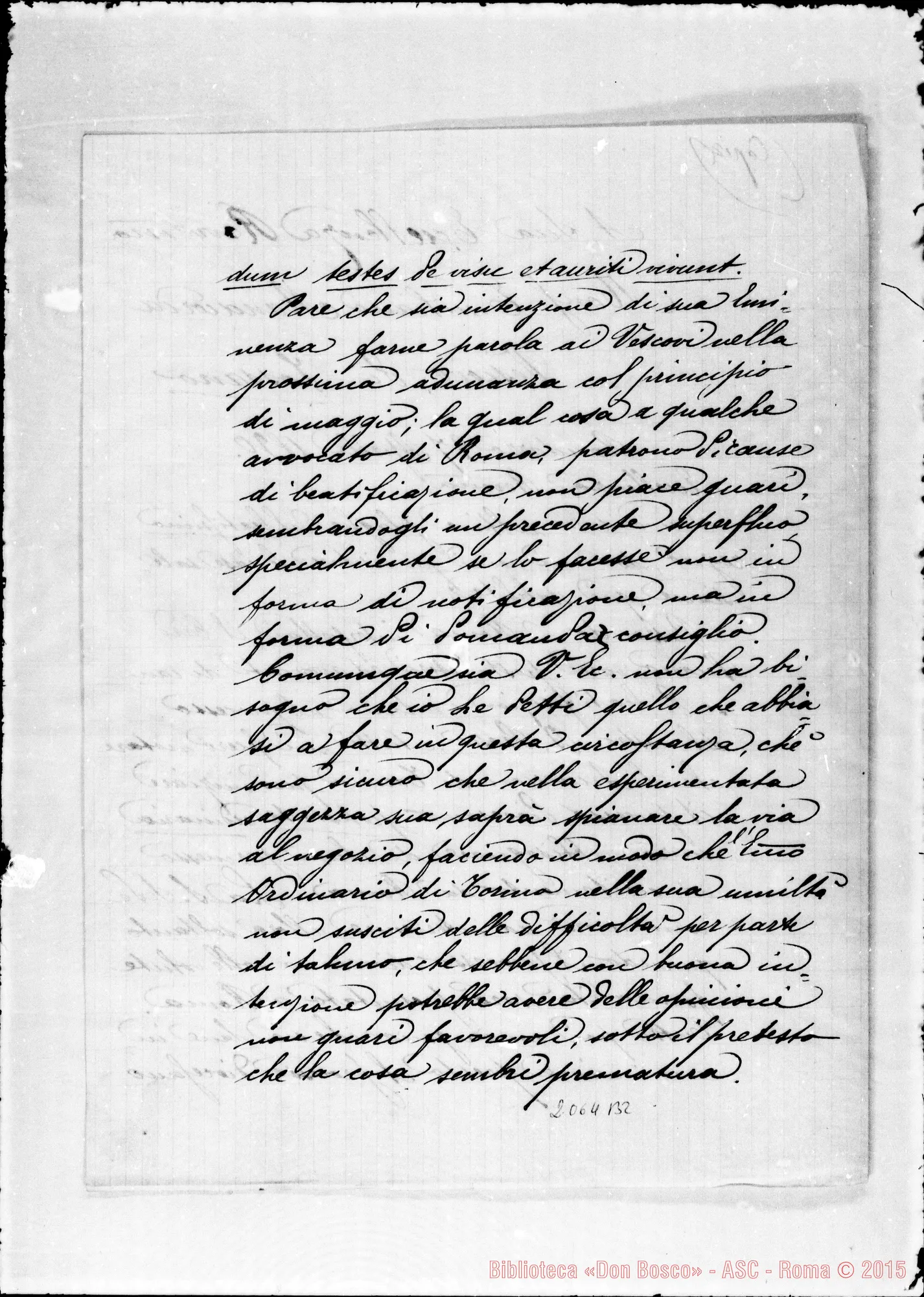 Fotogramma B 2 — D. Bonetti-Mons. Manacorda. Copia di lettera