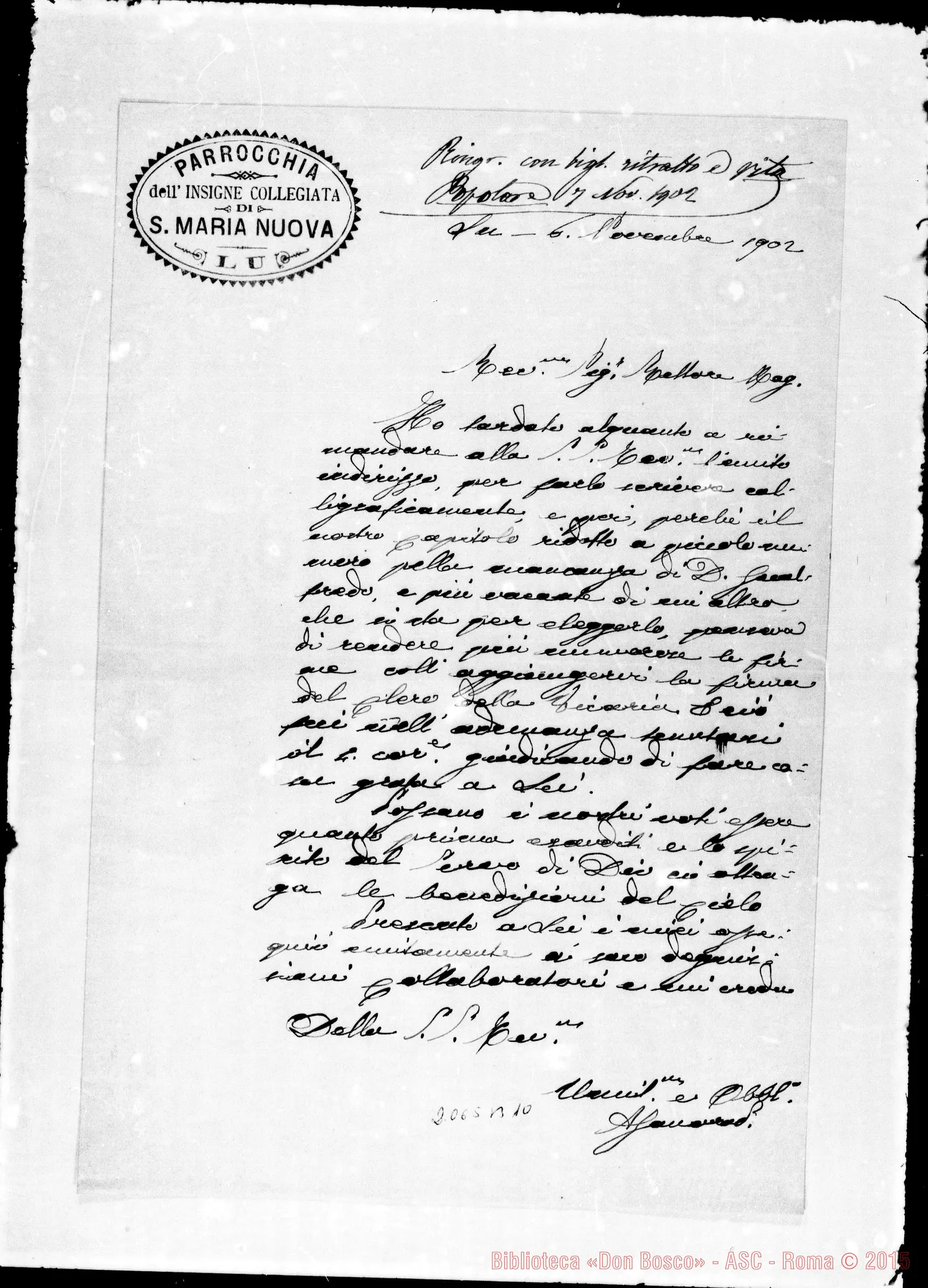 Fotogramma B 10 — Parrocchia di S. Maria Nuova (Lu)-Rettore Maggiore